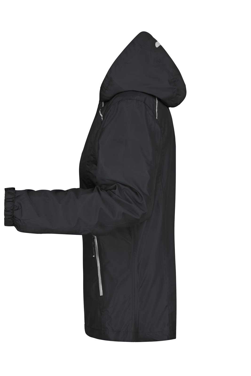Jacke Damen Schwarz/Grau – Ladies' Rain Jacket, Detailansicht