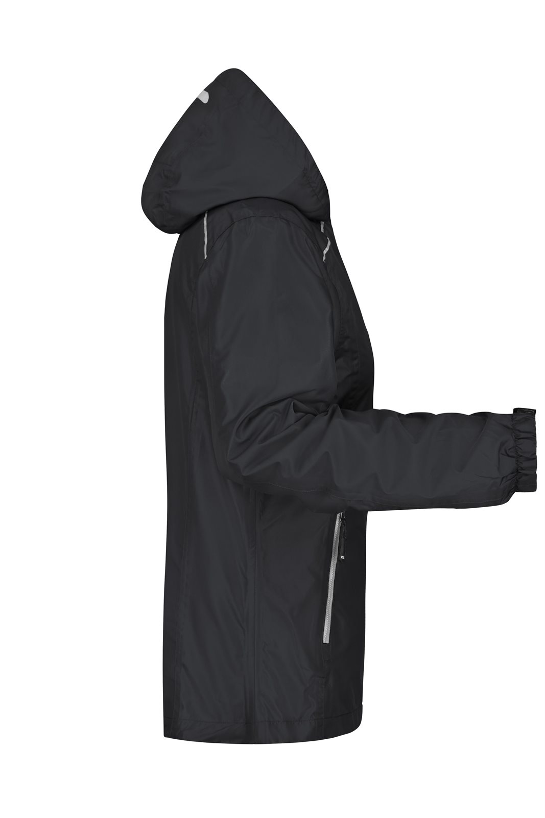 Jacke Damen Schwarz/Grau – Ladies' Rain Jacket, Detailansicht