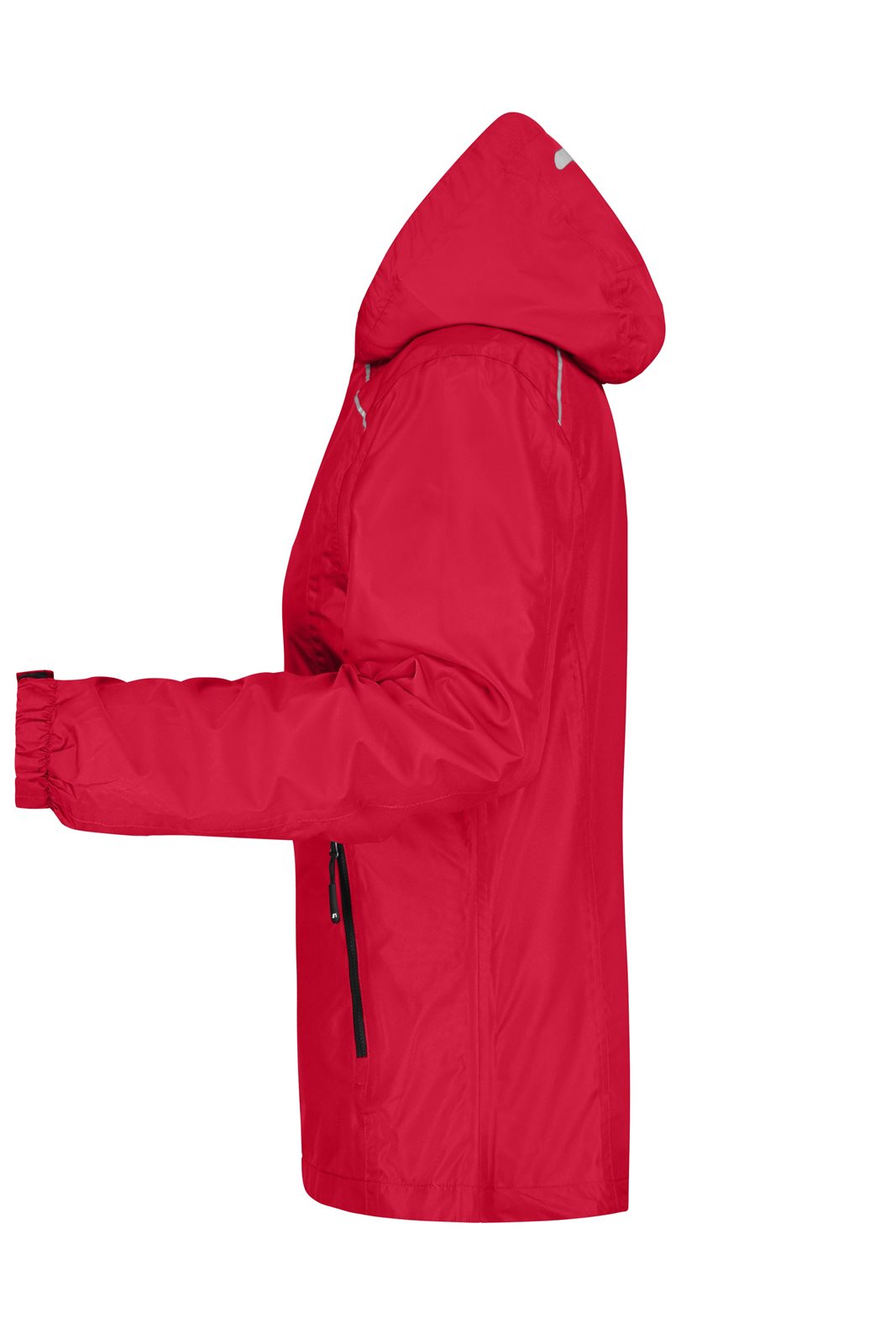 Jacke Damen Schwarz/Rot – Ladies' Rain Jacket, Detailansicht
