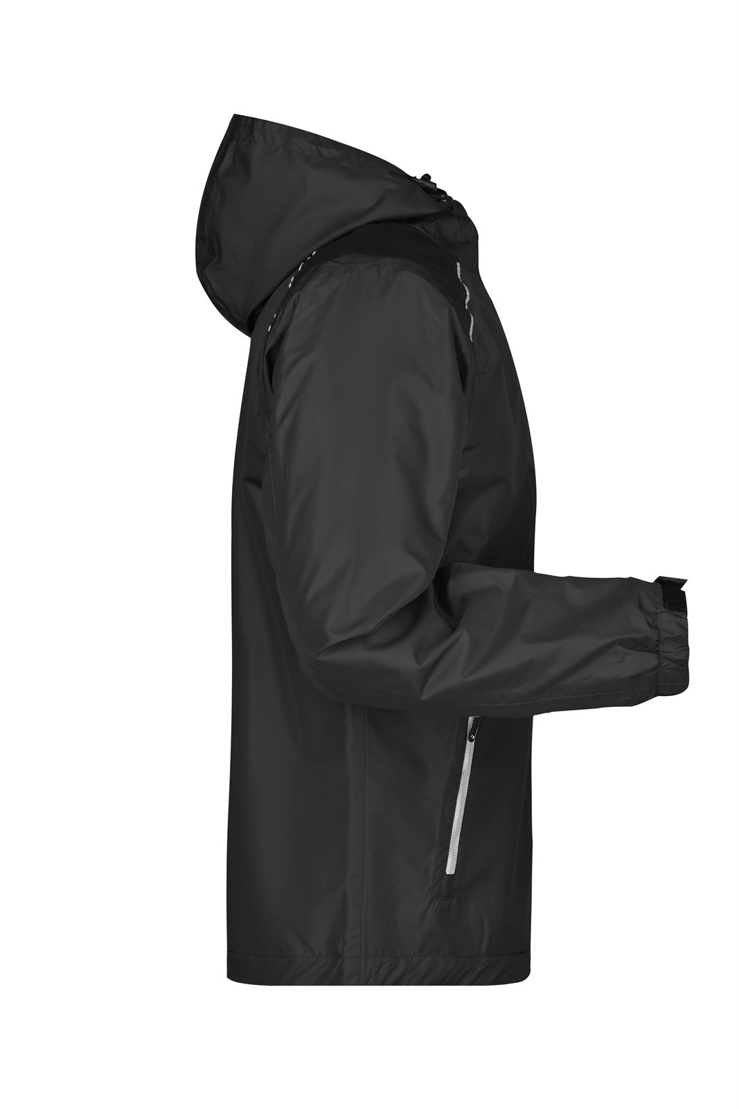 Jacke Herren Schwarz/Grau – Men's Rain Jacket, Detailansicht