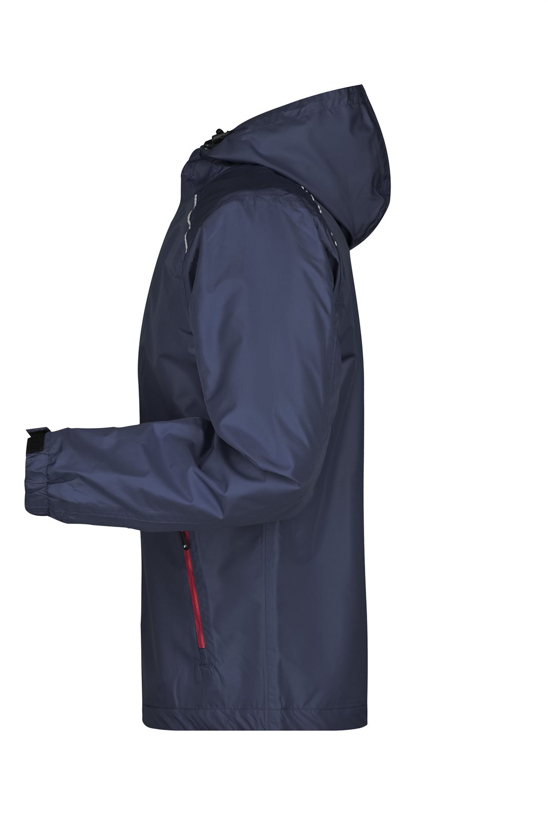 Jacke Herren Rot/Blau – Men's Rain Jacket, Detailansicht
