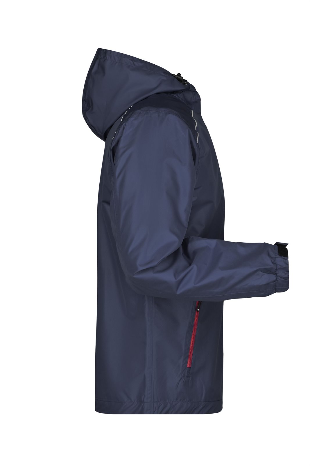 Jacke Herren Rot/Blau – Men's Rain Jacket, Detailansicht