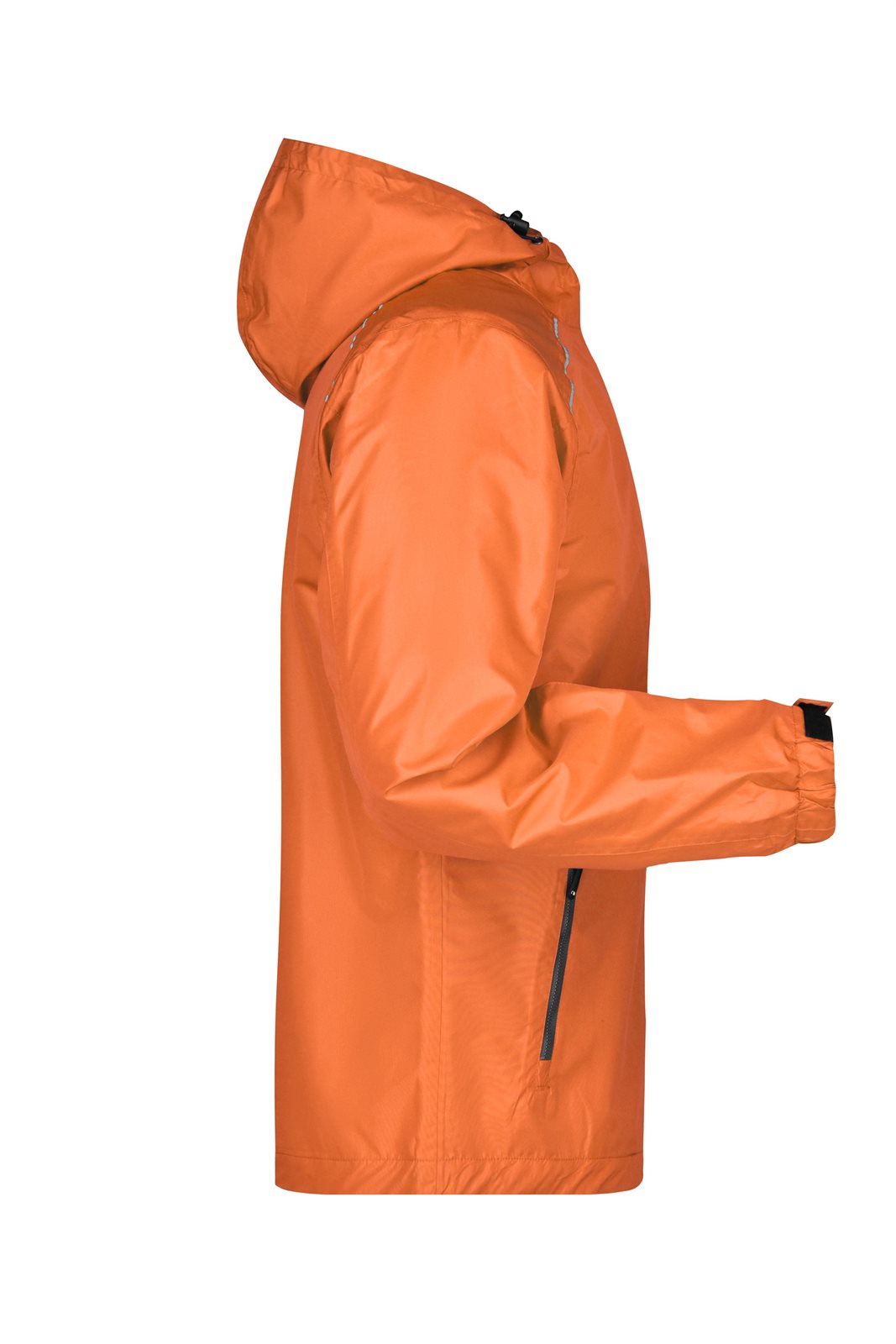 Jacke Herren Orange/Grau – Men's Rain Jacket, Detailansicht