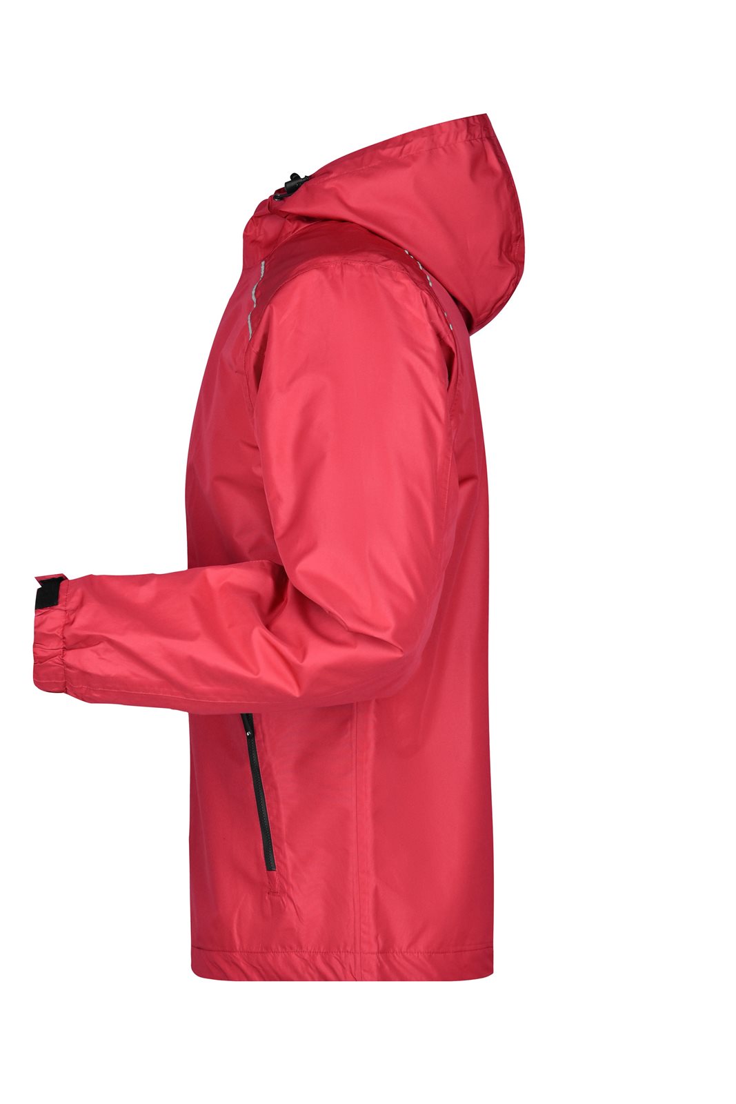 Jacke Herren Schwarz/Rot – Men's Rain Jacket, Detailansicht