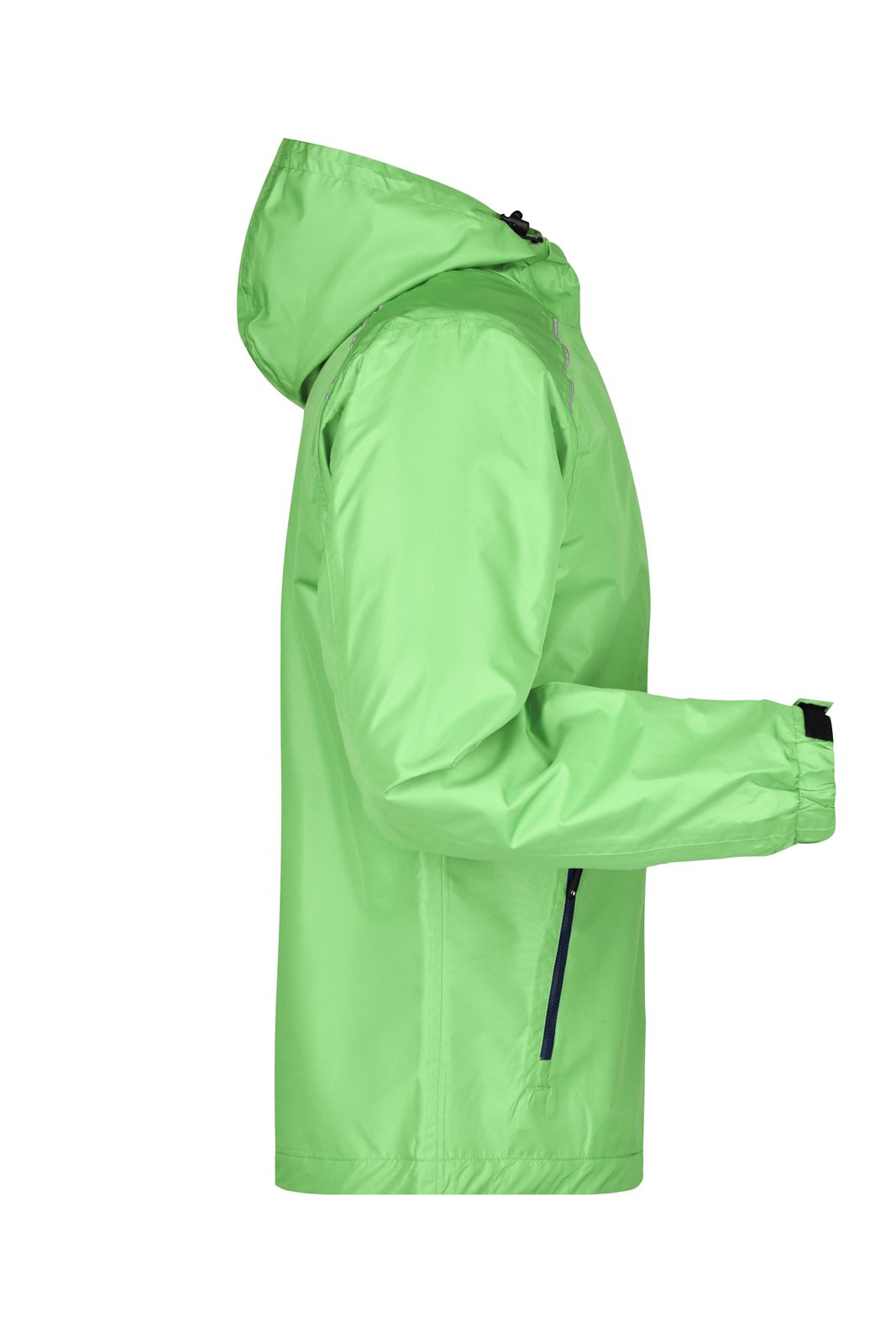 Jacke Herren Grün/Blau – Men's Rain Jacket, Detailansicht