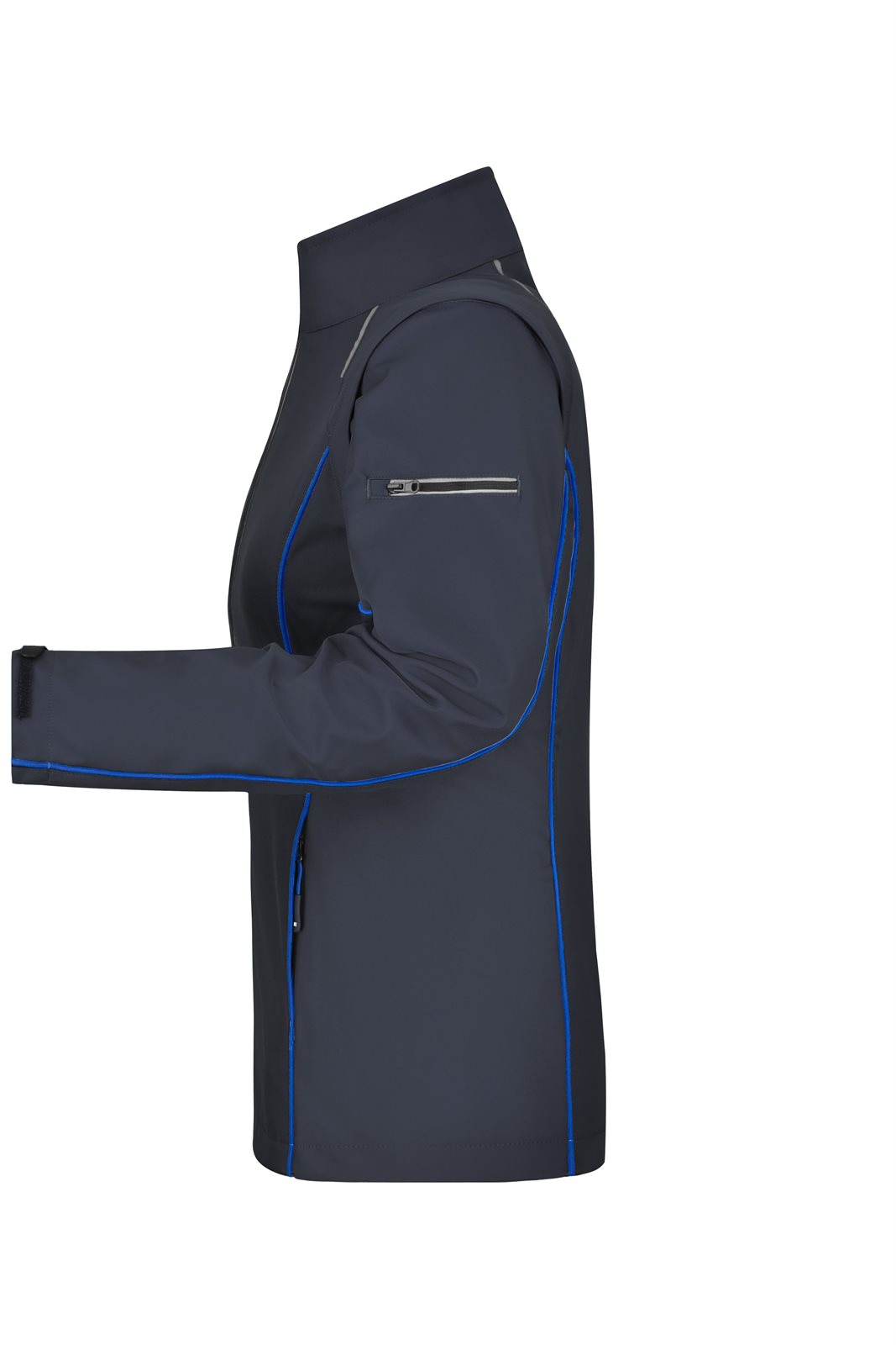 Jacke Damen Blau – Ladies' Zip-Off Softshell Jacket, Detailansicht