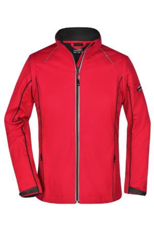 Jacke Damen Schwarz/Rot – Ladies' Zip-Off Softshell Jacket