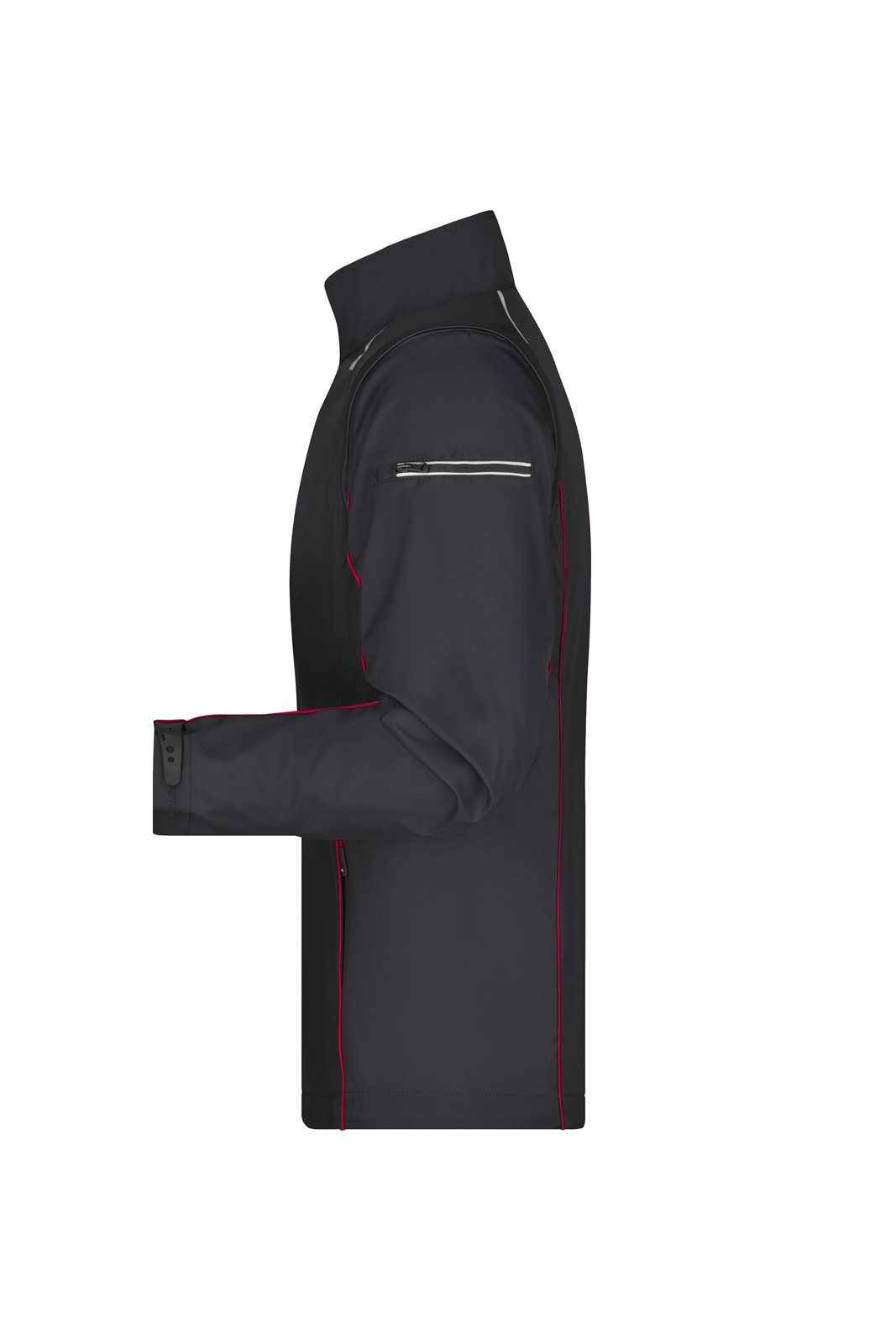 Jacke Herren Schwarz/Rot – Men's Zip-Off Softshell Jacket, Detailansicht