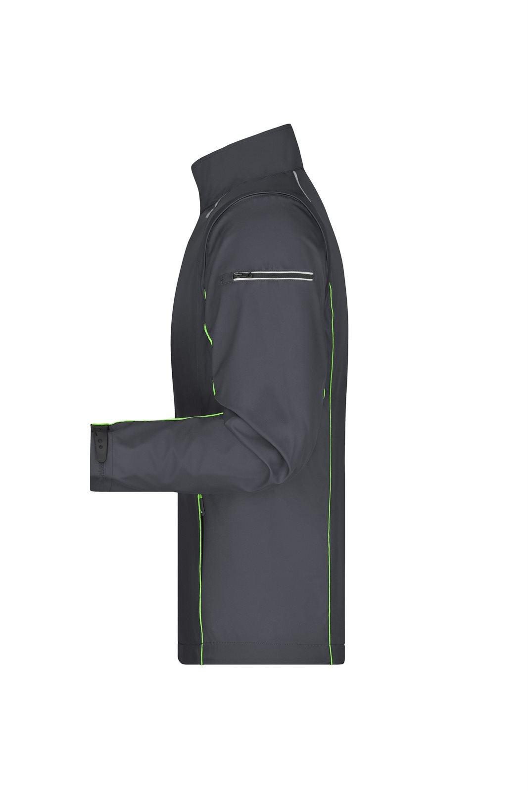 Jacke Herren Grün/Grau – Men's Zip-Off Softshell Jacket, Detailansicht