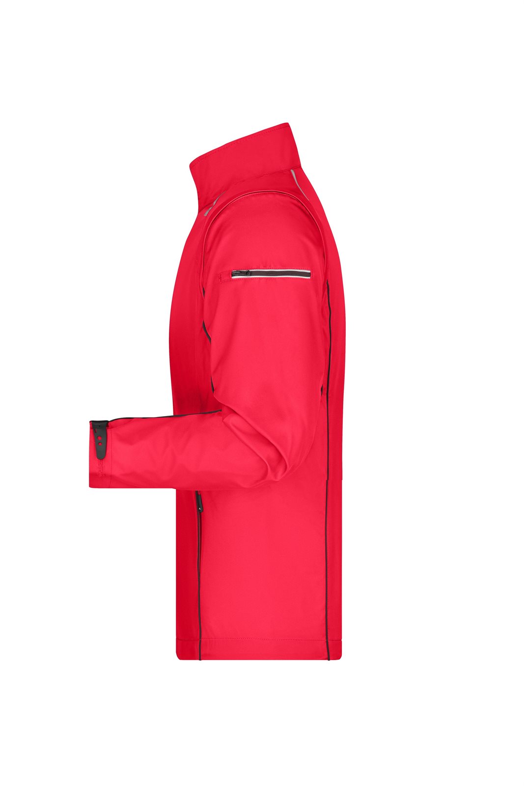 Jacke Herren Schwarz/Rot – Men's Zip-Off Softshell Jacket, Detailansicht