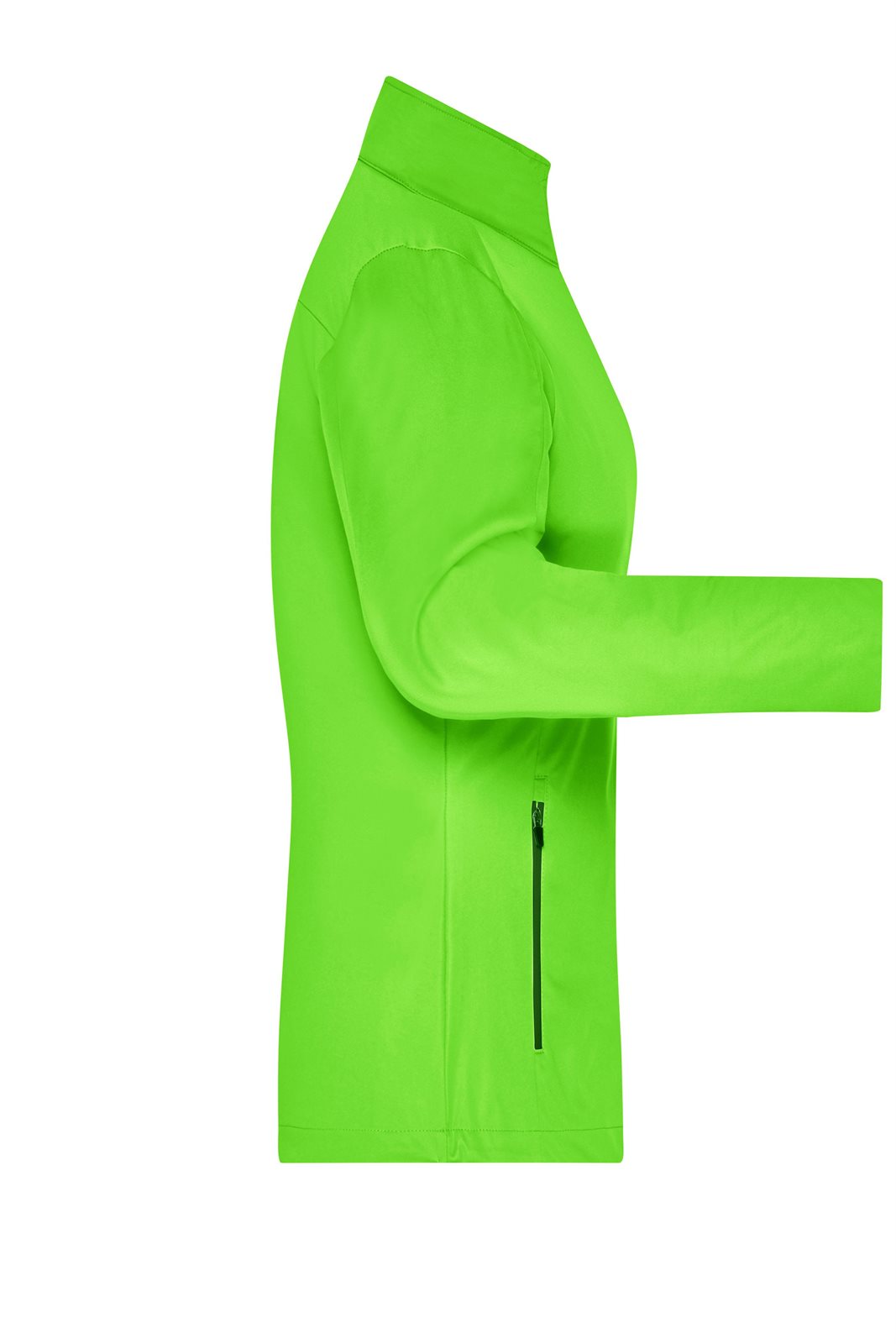 Jacke Damen Schwarz/Grün/Neon – Ladies' Sports Softshell Jacket, Detailansicht