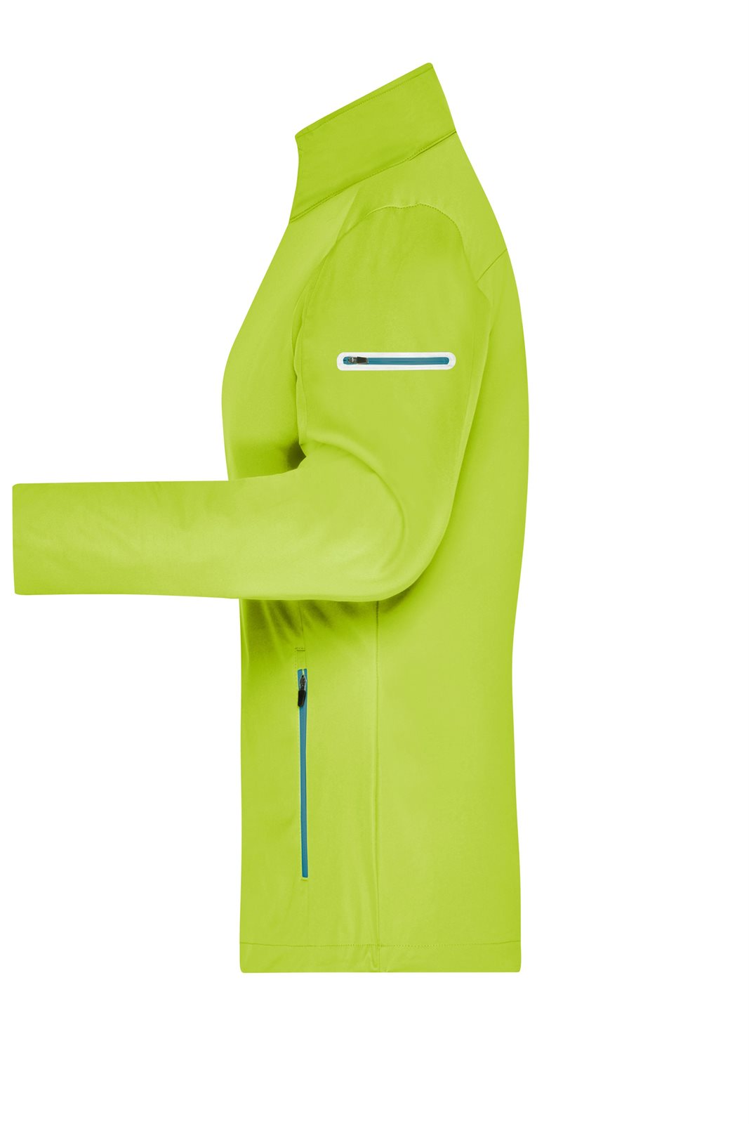 Jacke Damen Gelb/Blau/Neon – Ladies' Sports Softshell Jacket, Detailansicht