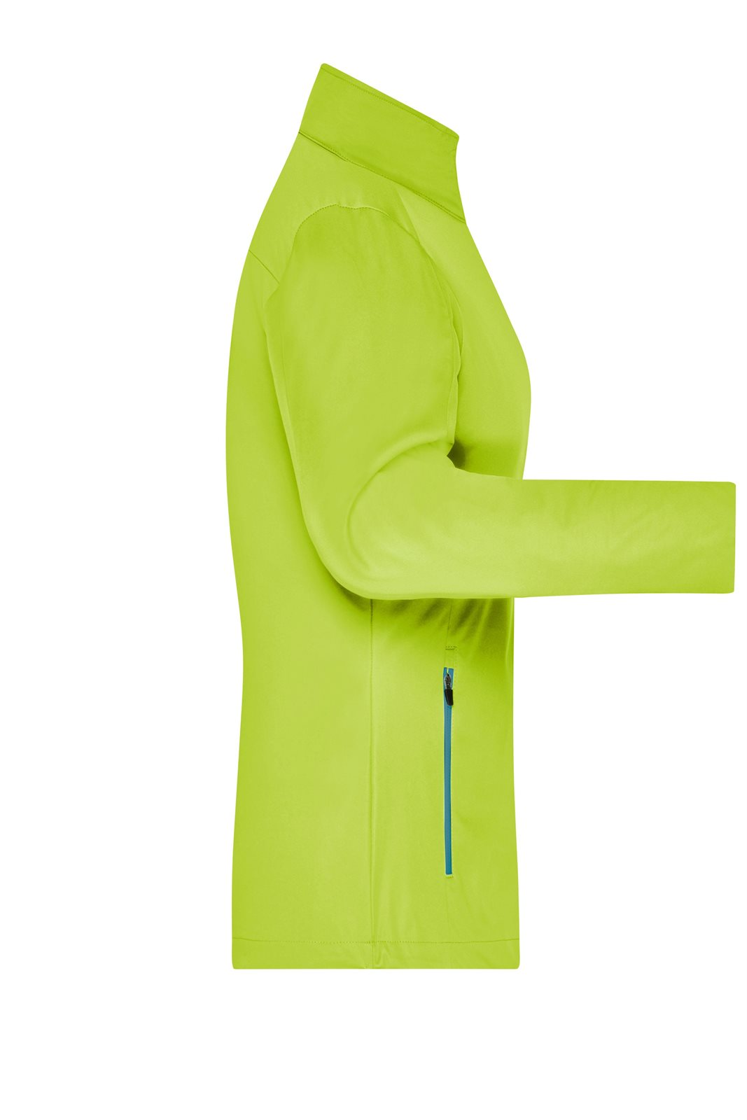 Jacke Damen Gelb/Blau/Neon – Ladies' Sports Softshell Jacket, Detailansicht
