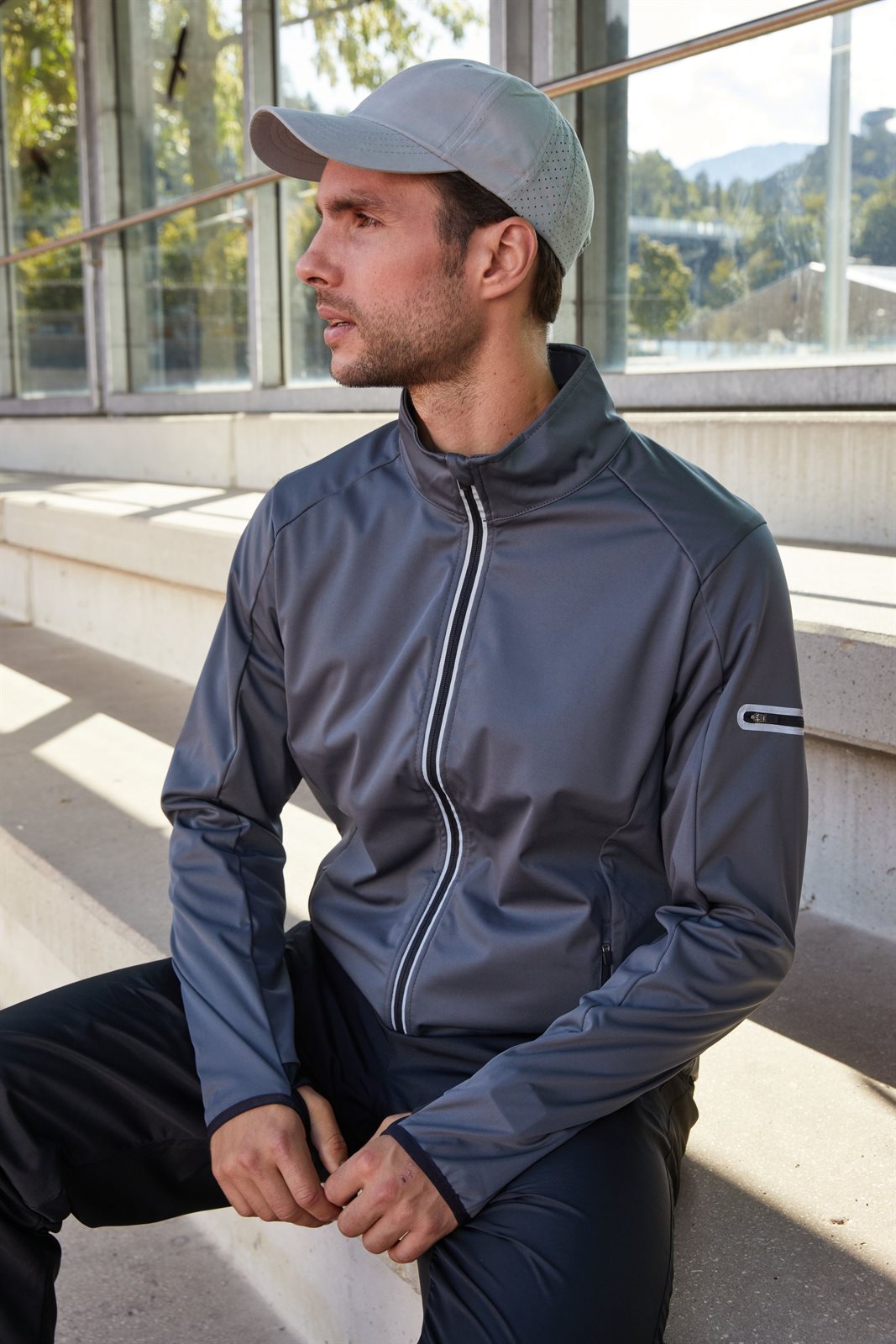 Jacke Herren – Men's Sports Softshell Jacket, Detailansicht