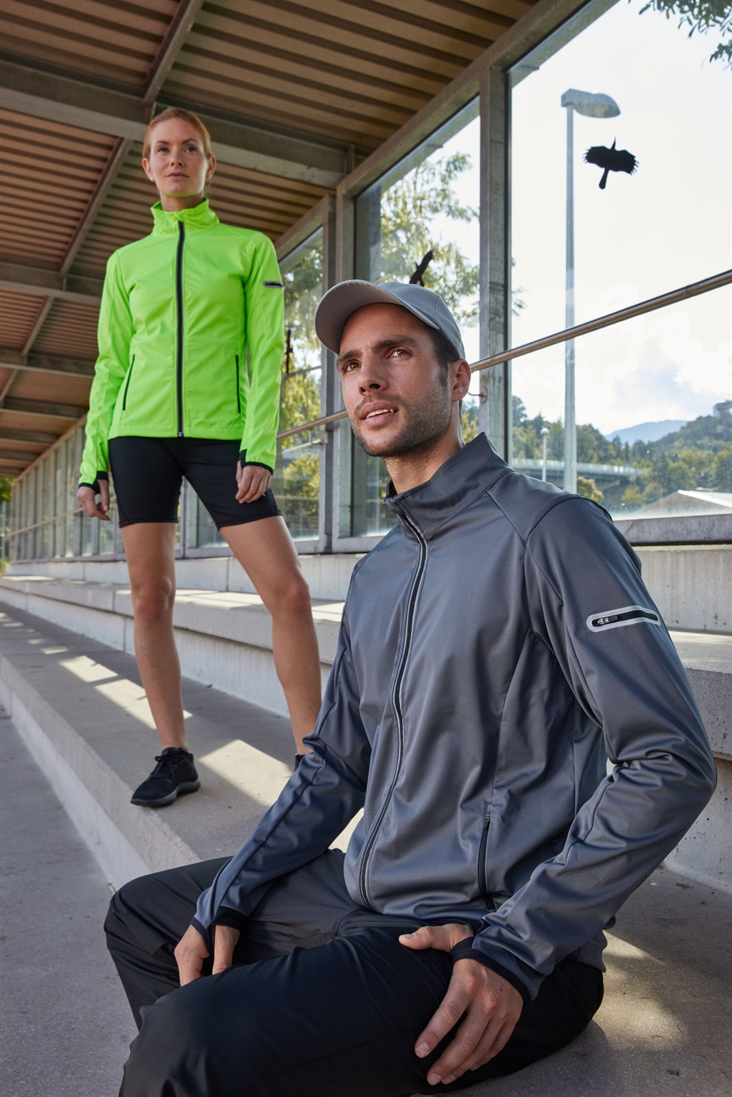 Jacke Herren – Men's Sports Softshell Jacket, Detailansicht