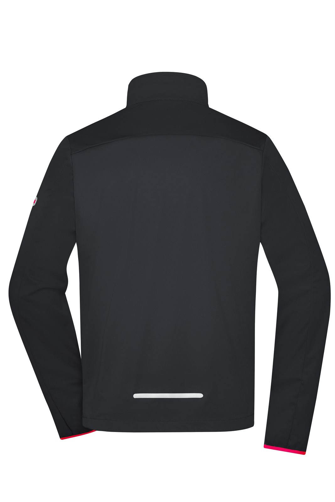 Jacke Herren Schwarz/Rot – Men's Sports Softshell Jacket, Detailansicht