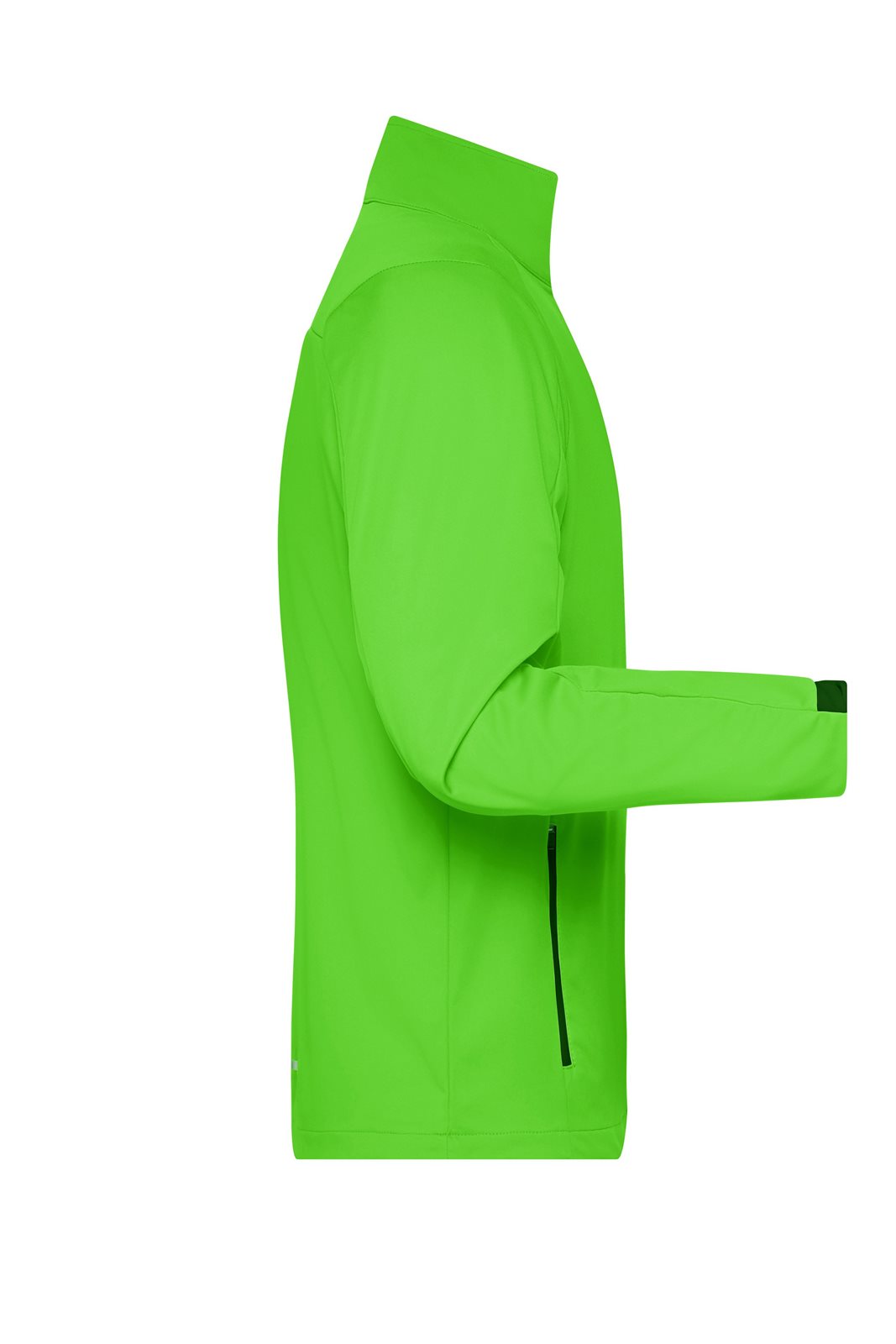 Jacke Herren Schwarz/Grün/Neon – Men's Sports Softshell Jacket, Detailansicht