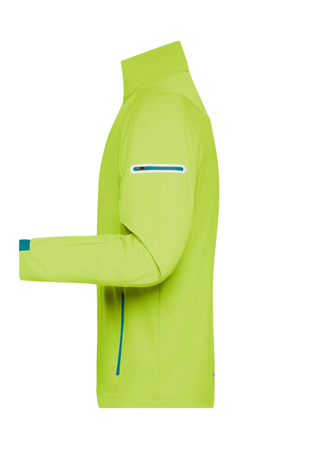 Jacke Herren Gelb/Blau/Neon – Men's Sports Softshell Jacket, Detailansicht