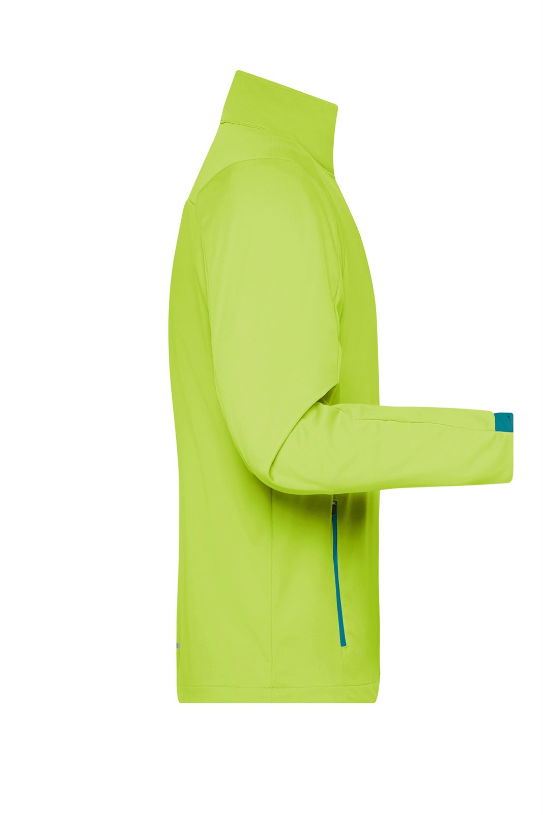 Jacke Herren Gelb/Blau/Neon – Men's Sports Softshell Jacket, Detailansicht