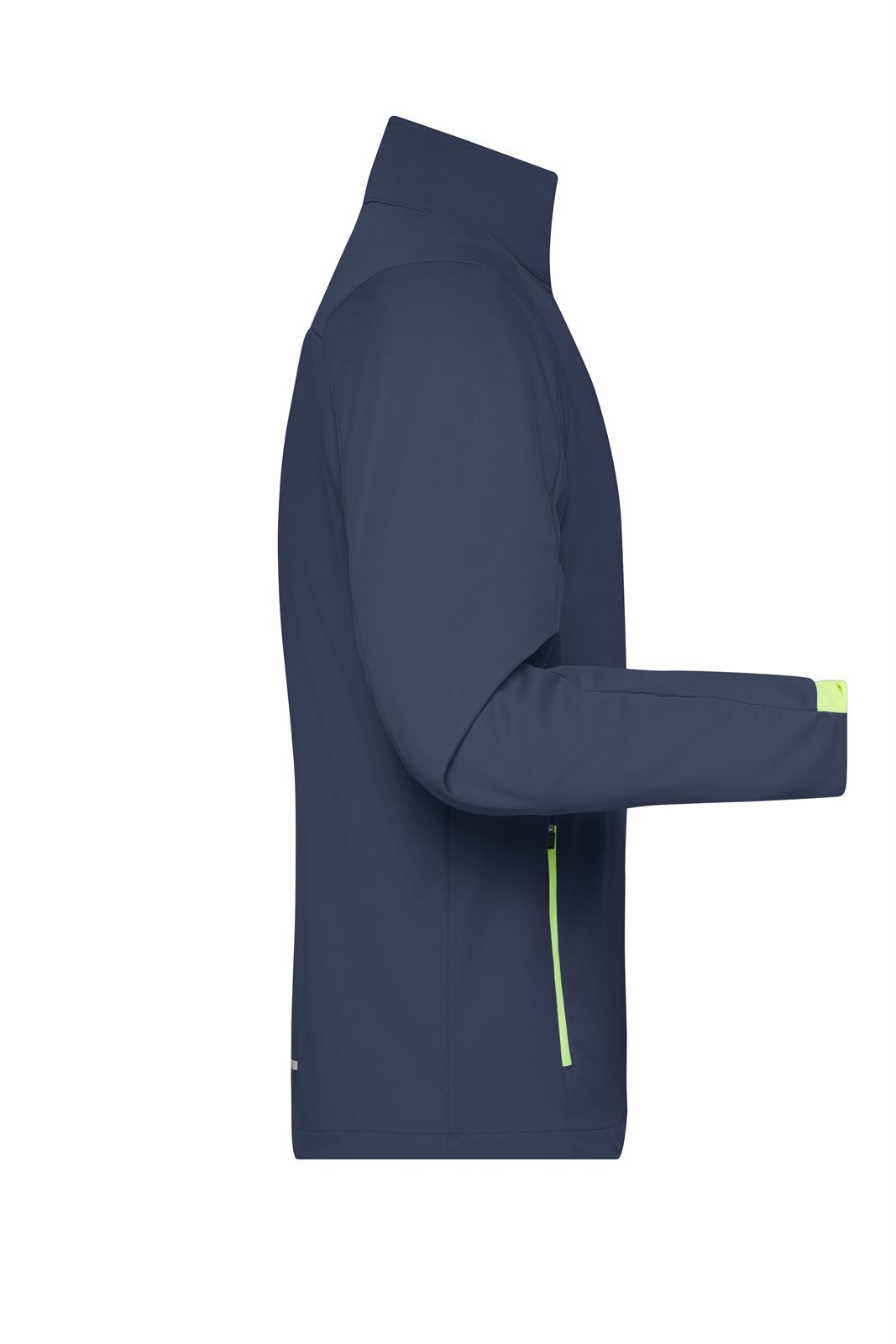 Jacke Herren Blau/Gelb – Men's Sports Softshell Jacket, Detailansicht