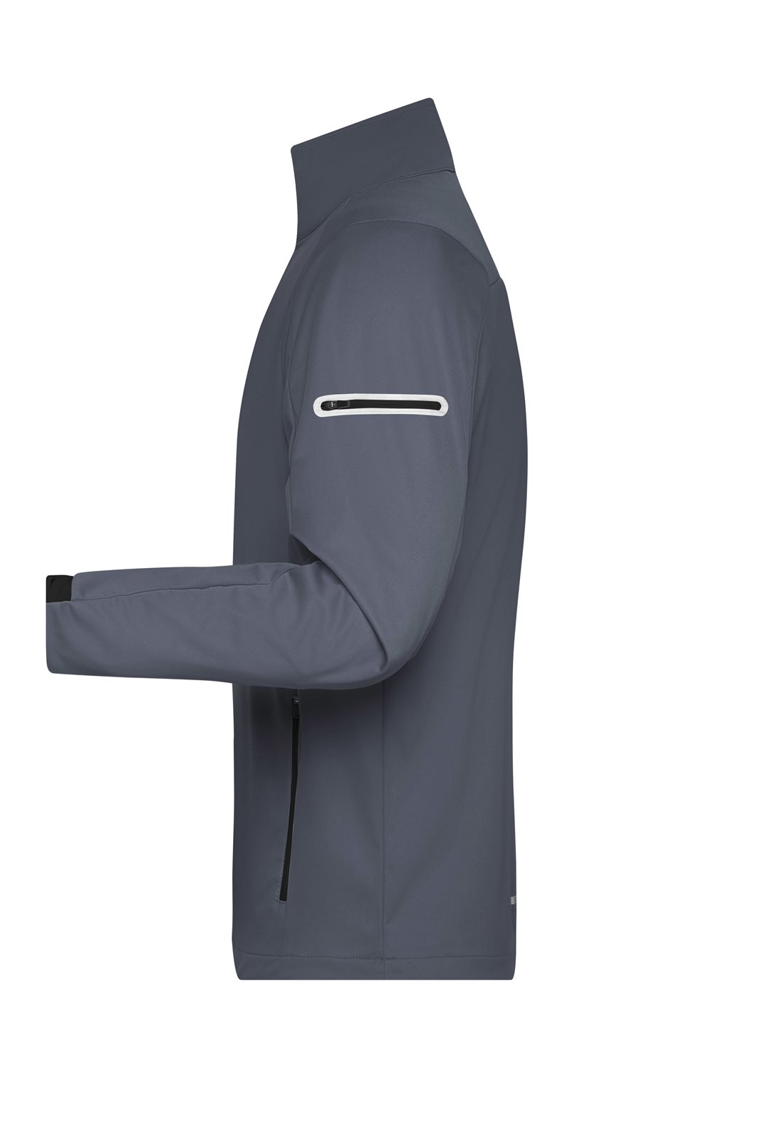 Jacke Herren Grau/Schwarz – Men's Sports Softshell Jacket, Detailansicht