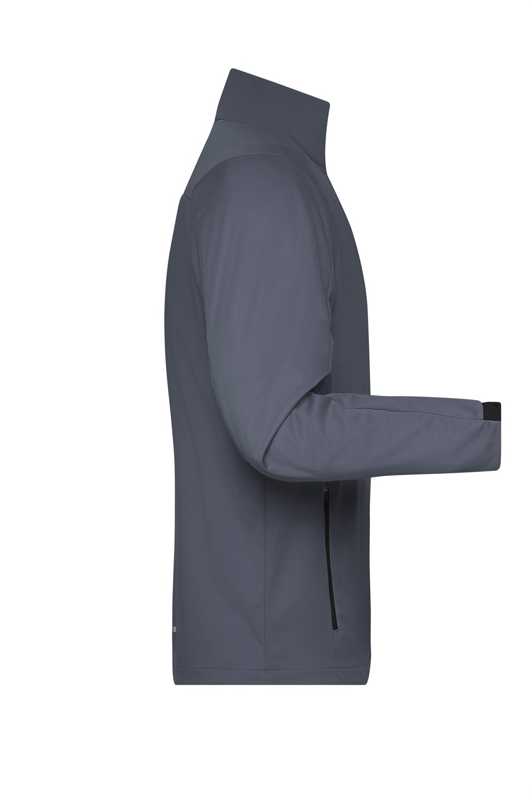 Jacke Herren Grau/Schwarz – Men's Sports Softshell Jacket, Detailansicht