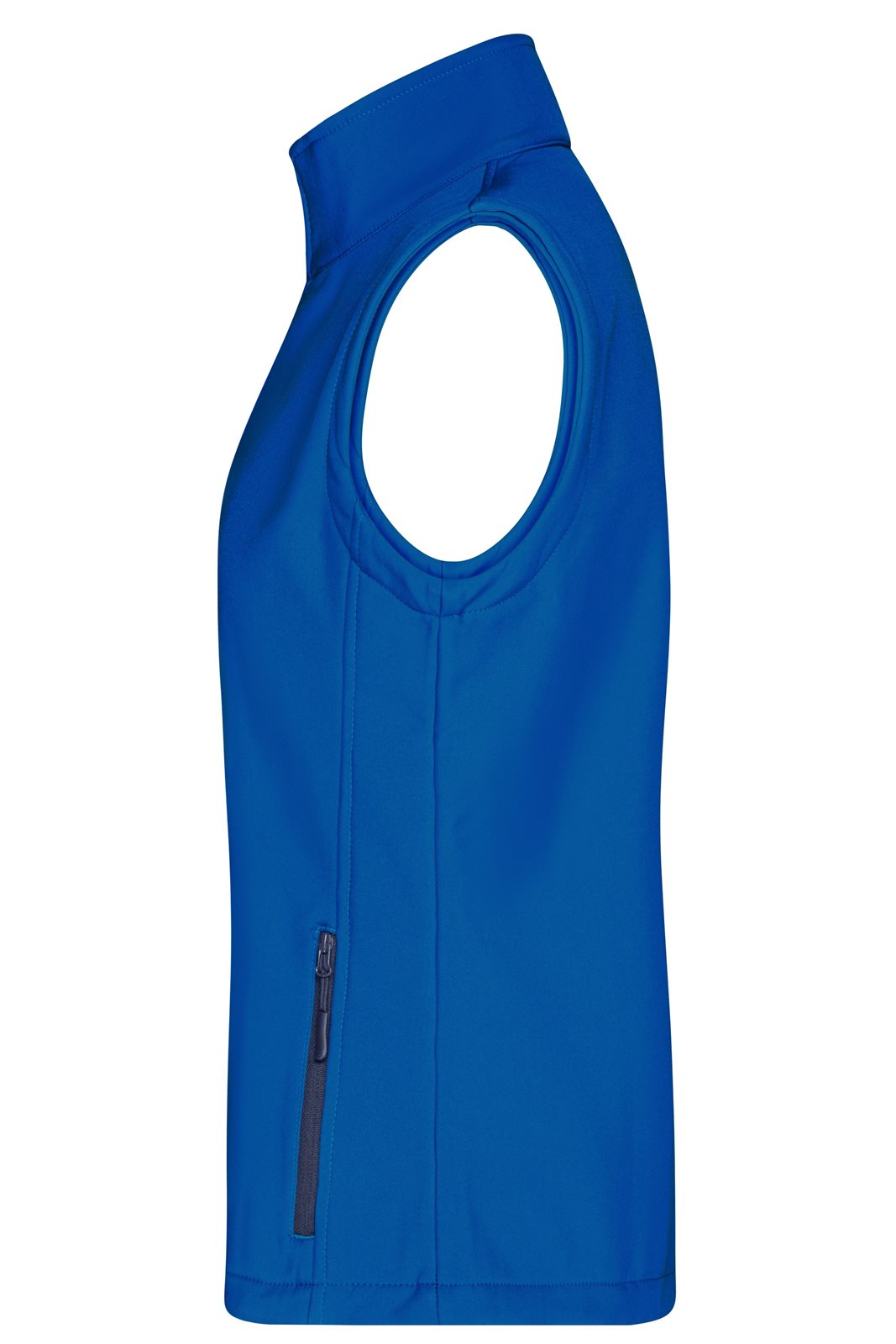 Weste Damen Blau – Ladies' Promo Softshell Vest, Detailansicht