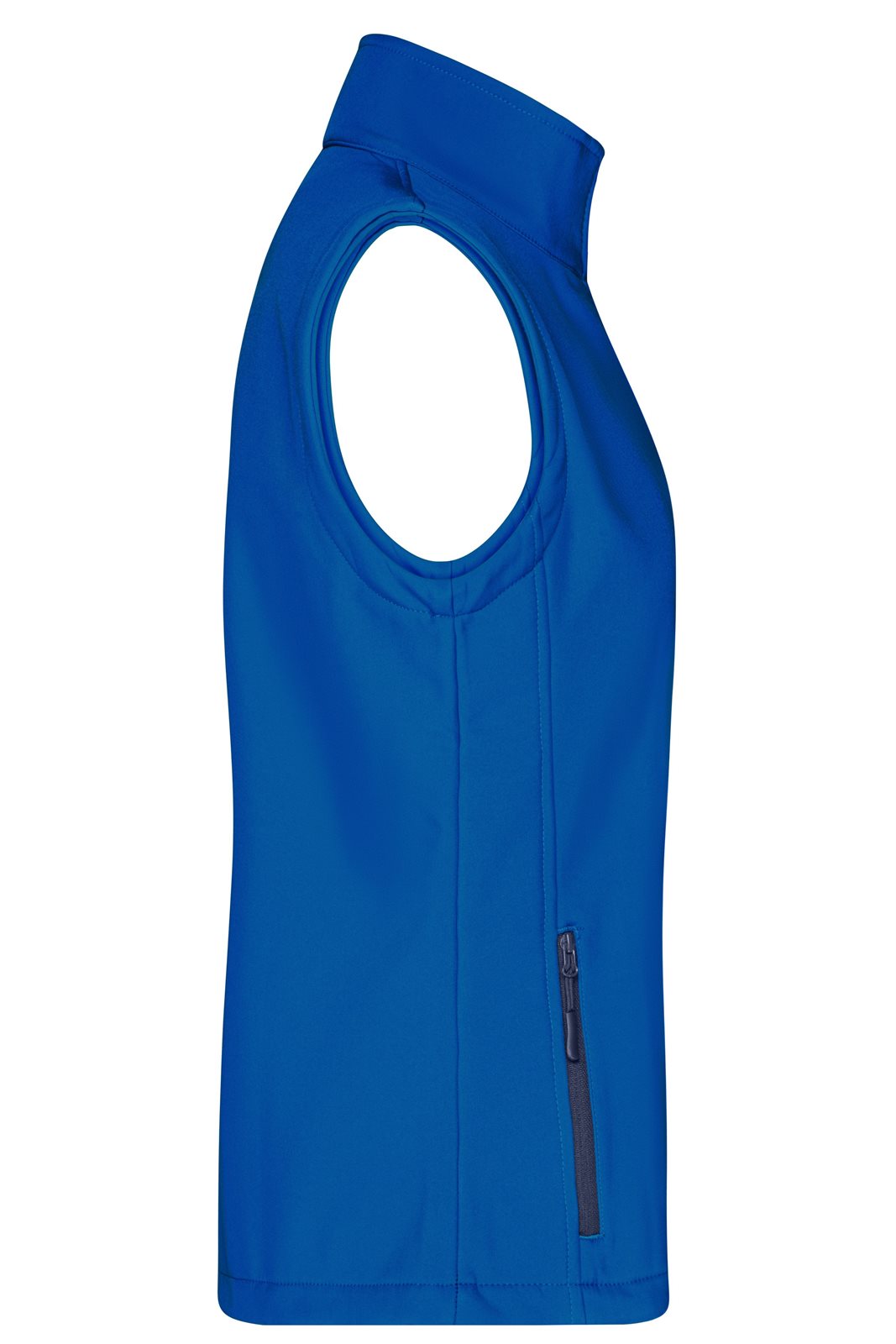 Weste Damen Blau – Ladies' Promo Softshell Vest, Detailansicht