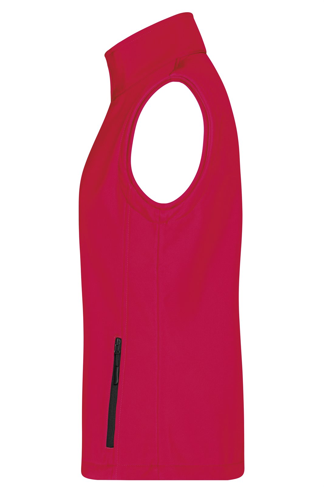 Weste Damen Schwarz/Rot – Ladies' Promo Softshell Vest, Detailansicht