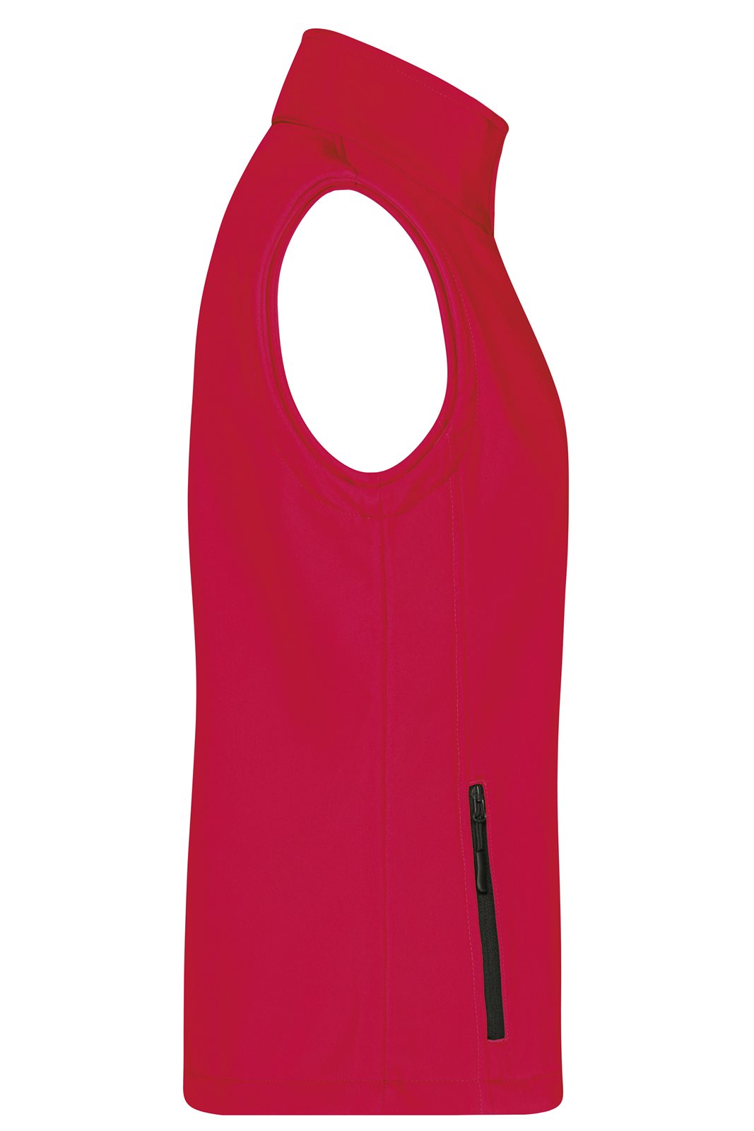 Weste Damen Schwarz/Rot – Ladies' Promo Softshell Vest, Detailansicht
