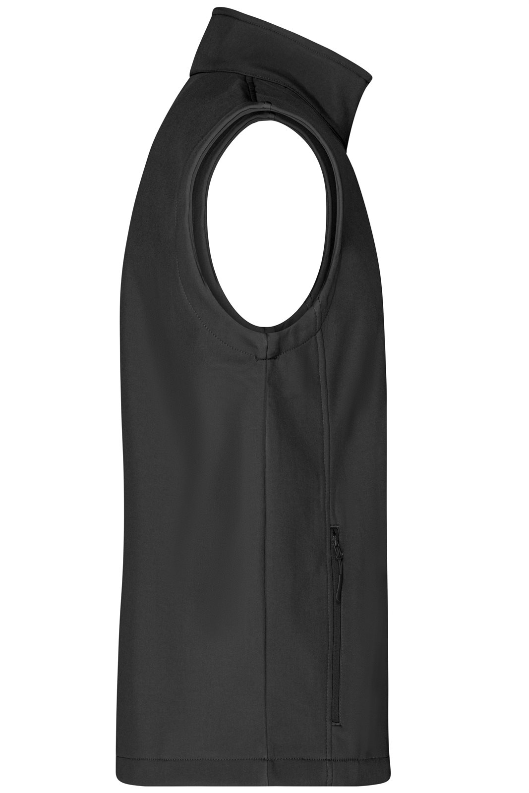 Weste Herren Schwarz – Men's Promo Softshell Vest, Detailansicht