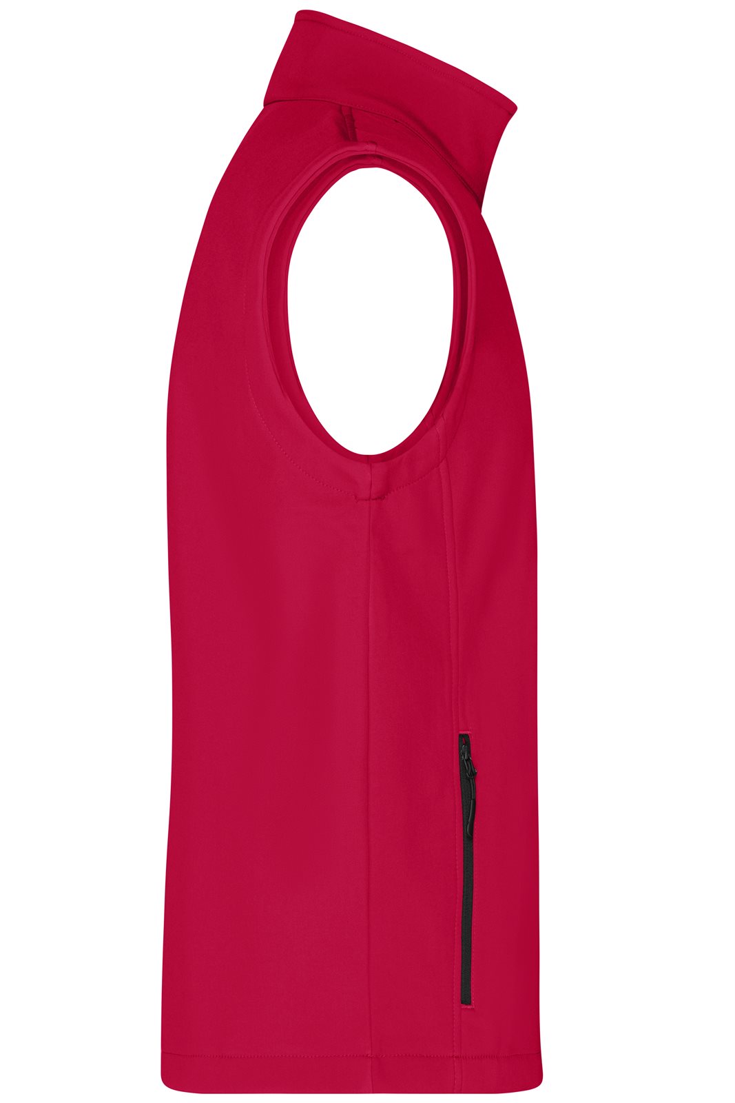 Weste Herren Schwarz/Rot – Men's Promo Softshell Vest, Detailansicht