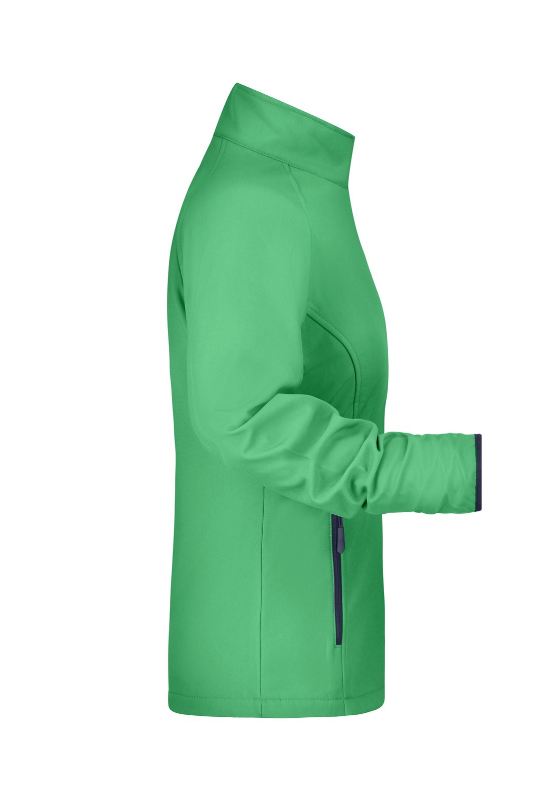 Jacke Damen Blau/Grün – Ladies' Promo Softshell Jacket, Detailansicht
