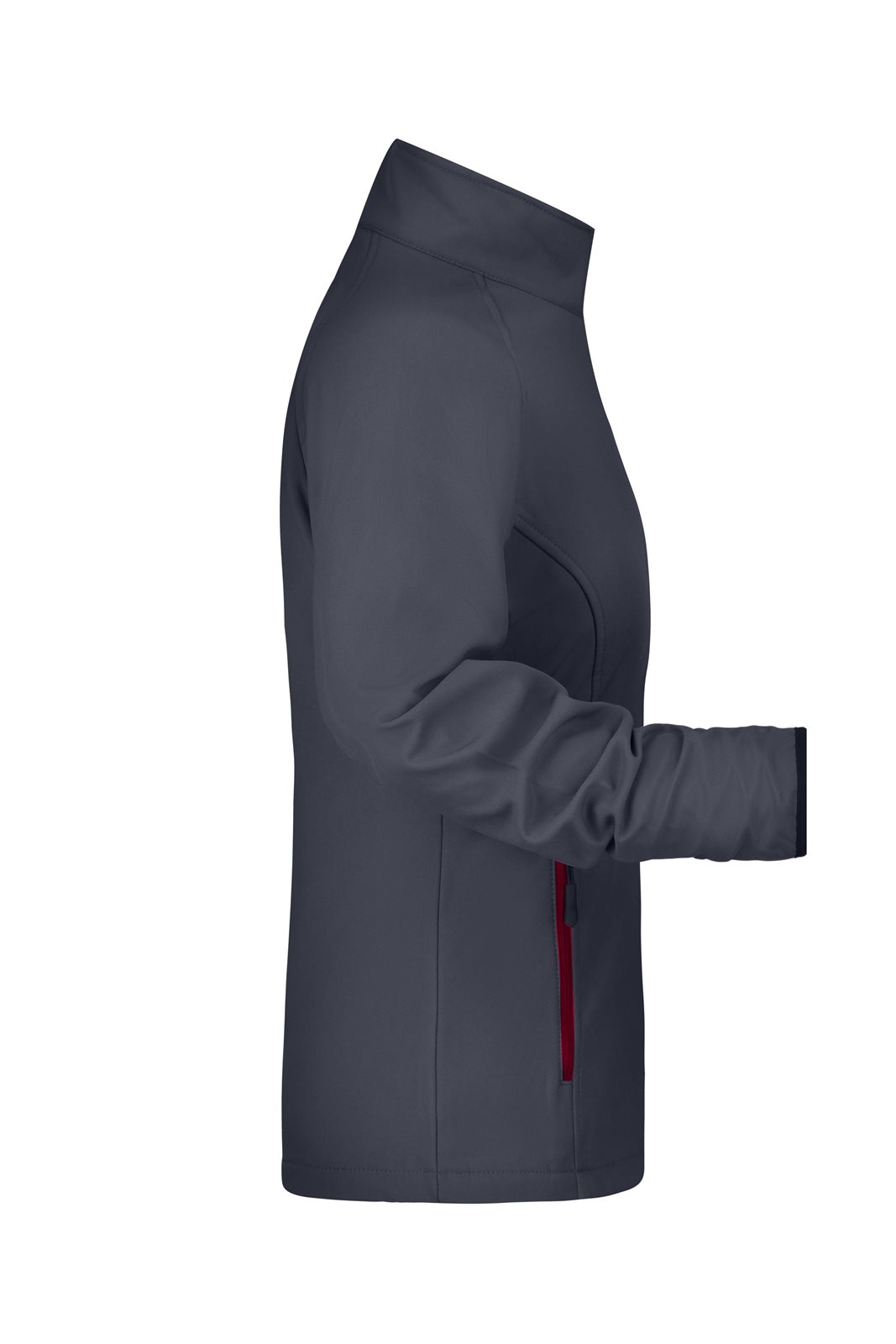 Jacke Damen Grau/Rot – Ladies' Promo Softshell Jacket, Detailansicht