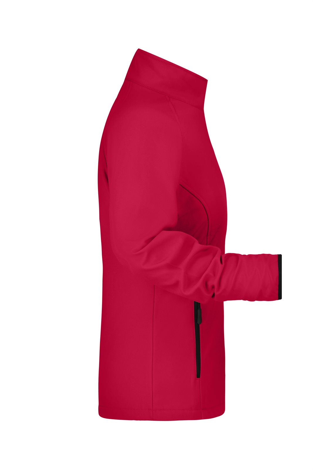 Jacke Damen Schwarz/Rot – Ladies' Promo Softshell Jacket, Detailansicht