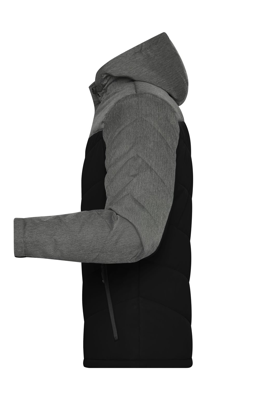 Jacke Herren Schwarz/Grau – Men's Winter Jacket, Detailansicht