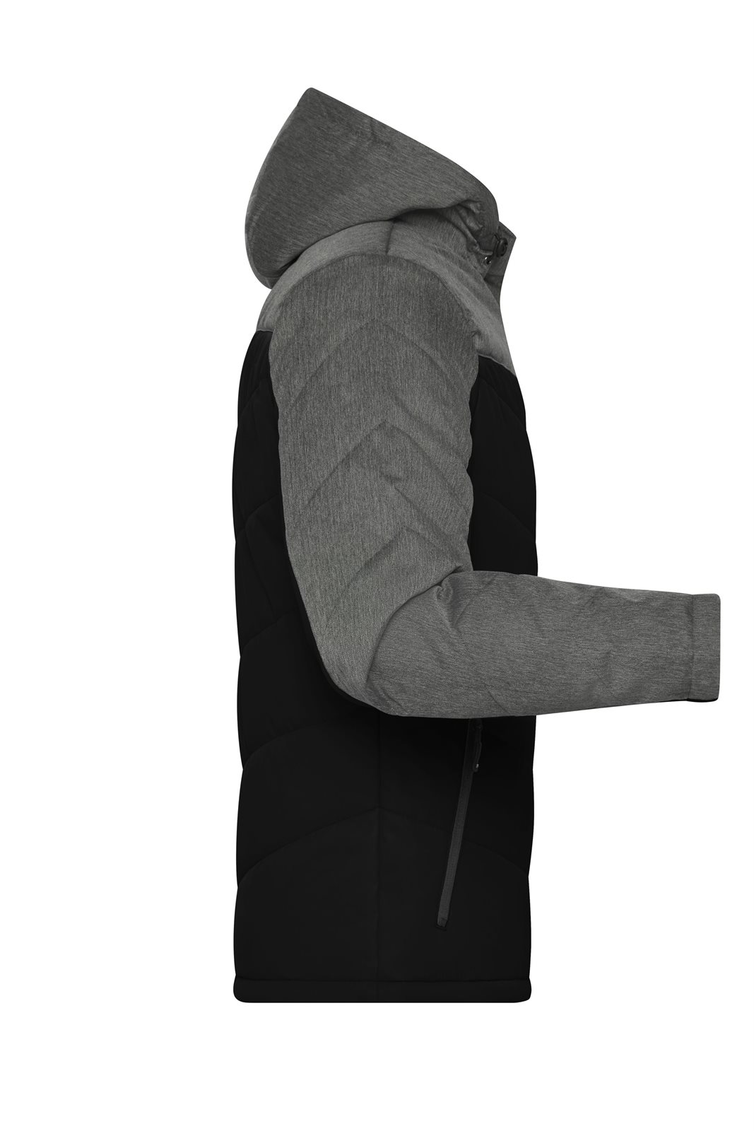 Jacke Herren Schwarz/Grau – Men's Winter Jacket, Detailansicht