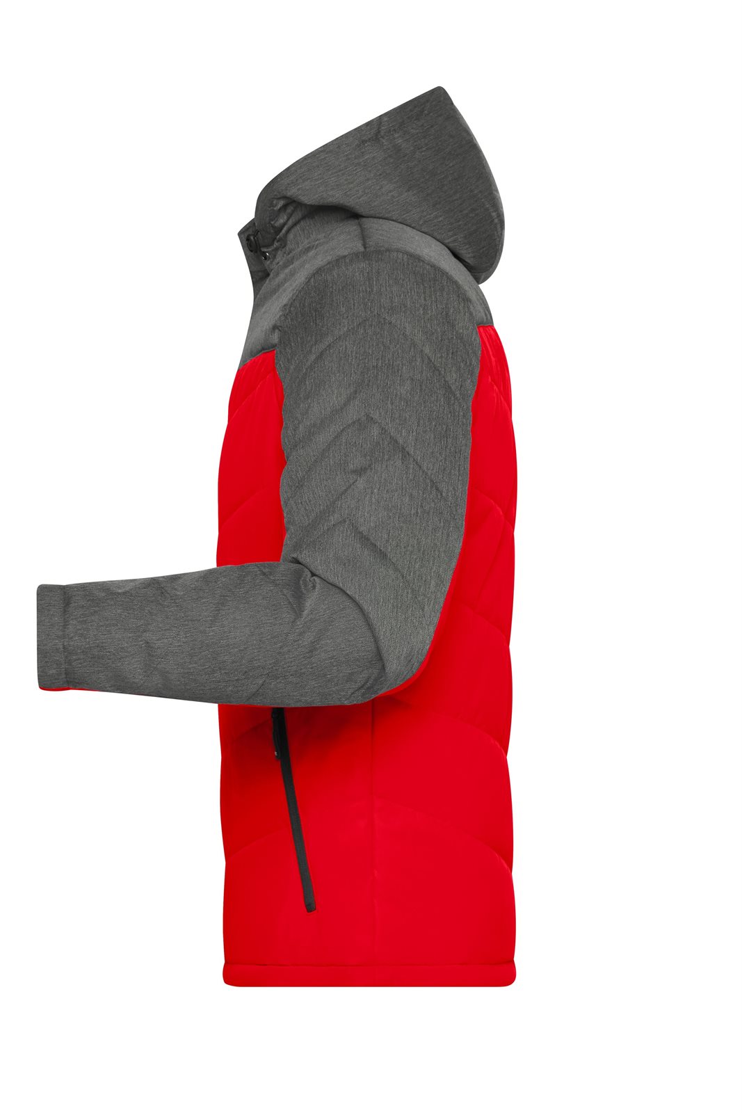 Jacke Herren Rot/Grau – Men's Winter Jacket, Detailansicht
