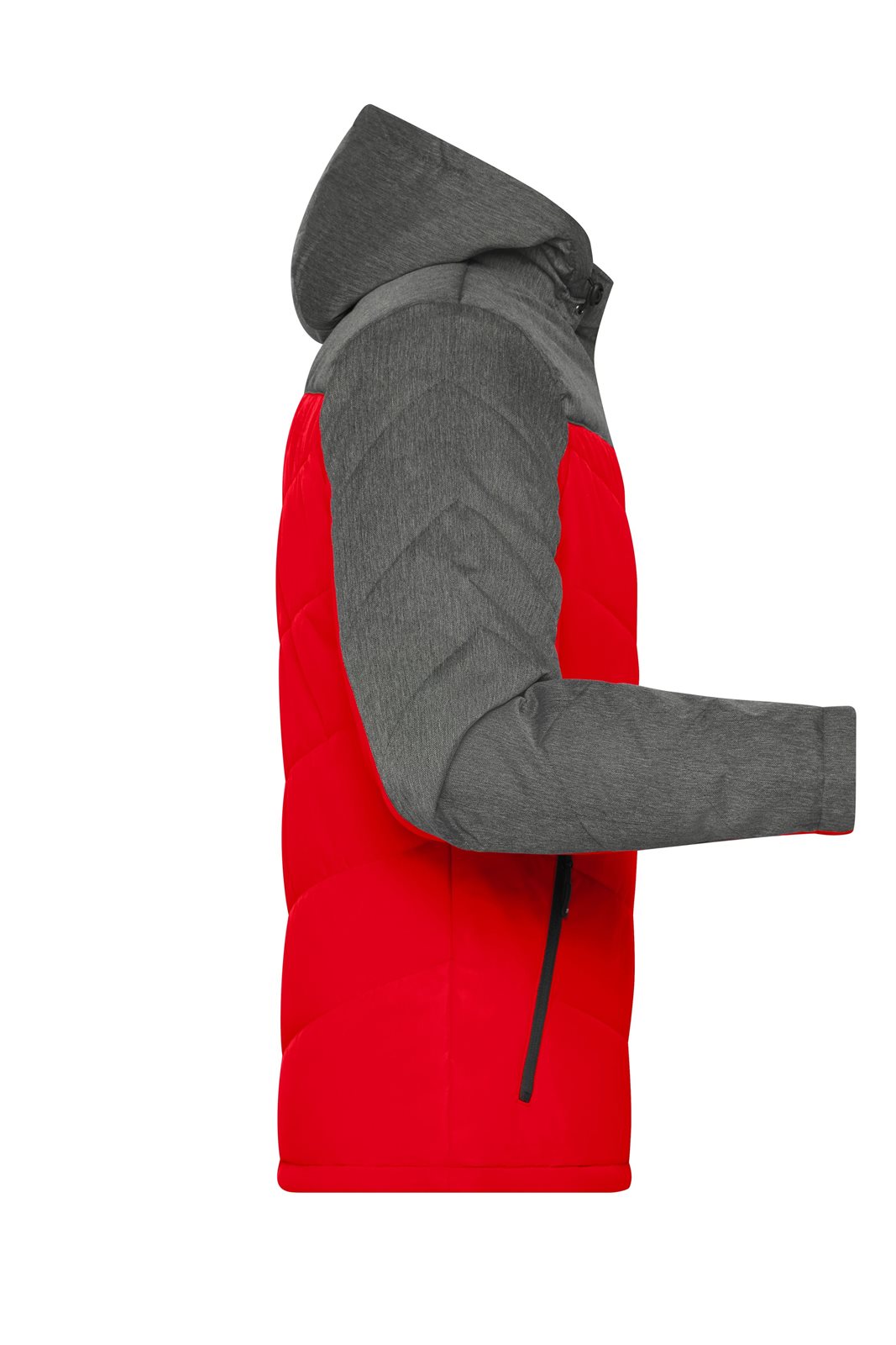 Jacke Herren Rot/Grau – Men's Winter Jacket, Detailansicht
