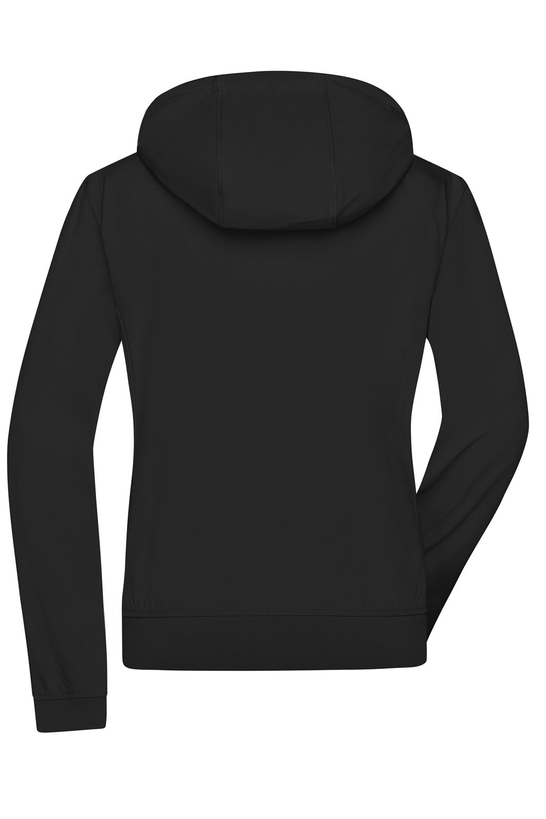 Jacke Damen Schwarz – Ladies' Hooded Softshell Jacket, Detailansicht