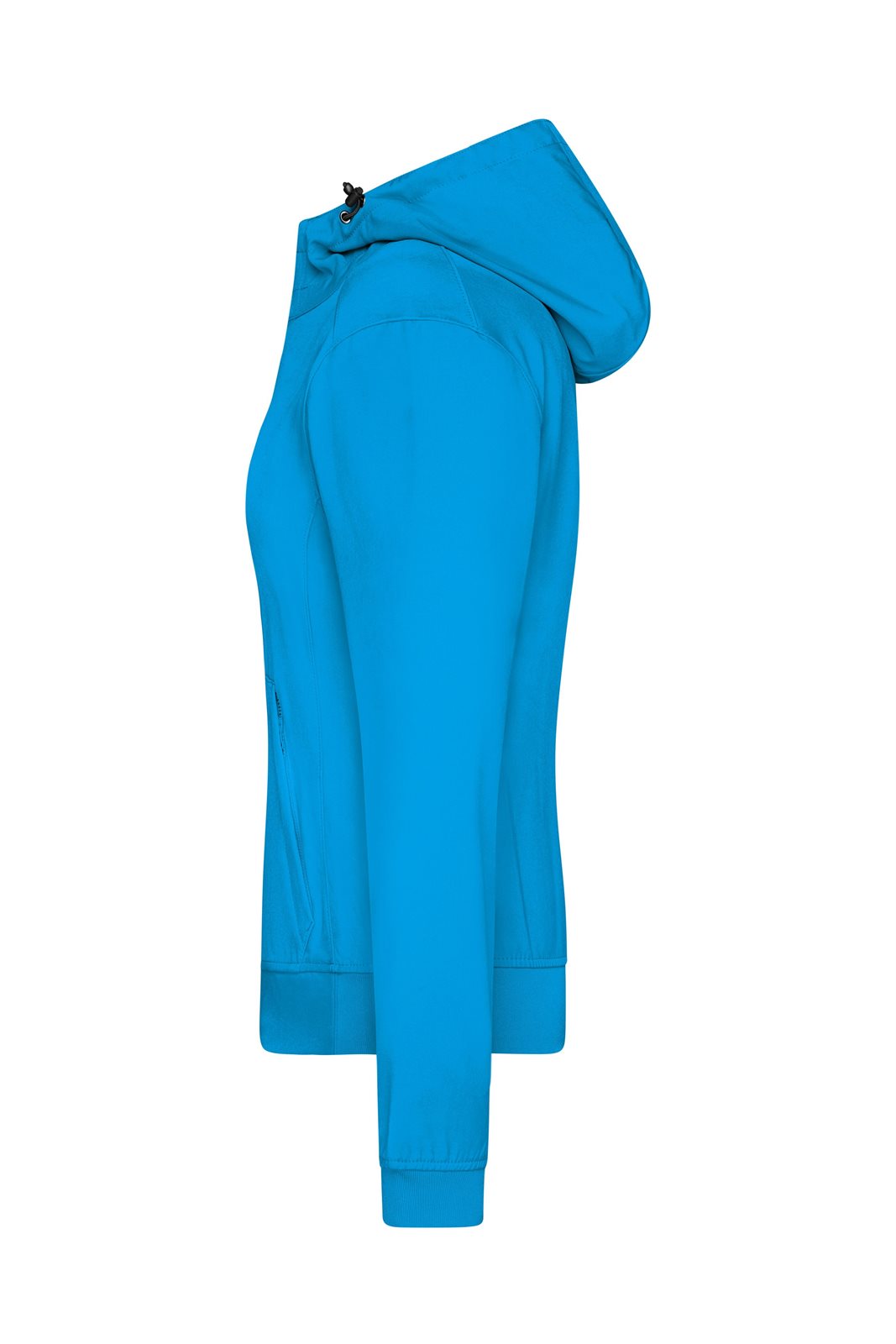 Jacke Damen Blau/Schwarz – Ladies' Hooded Softshell Jacket, Detailansicht