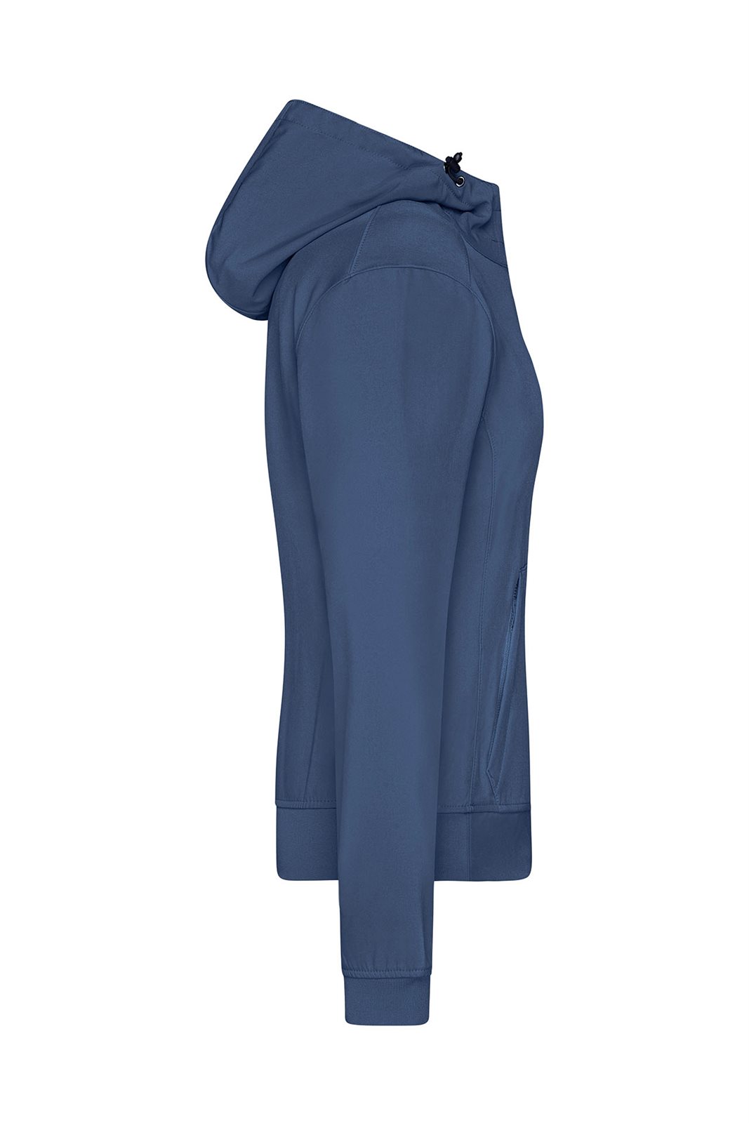 Jacke Damen Blau – Ladies' Hooded Softshell Jacket, Detailansicht