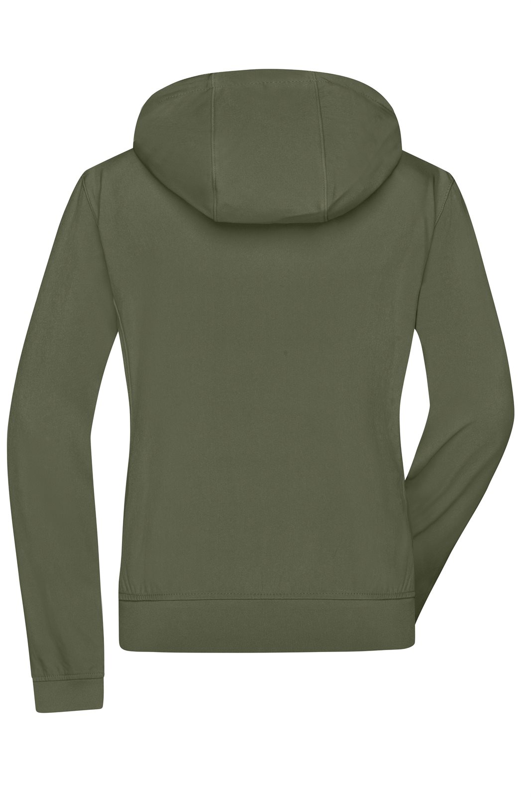 Jacke Damen Grün/Oliv – Ladies' Hooded Softshell Jacket, Detailansicht