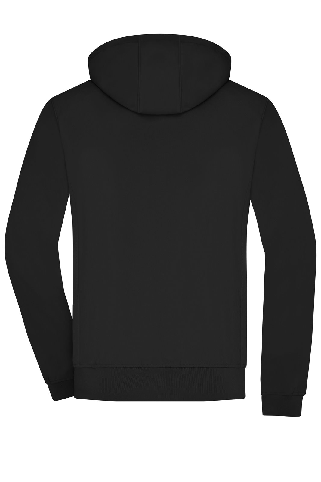 Jacke Herren Schwarz – Men's Hooded Softshell Jacket, Detailansicht