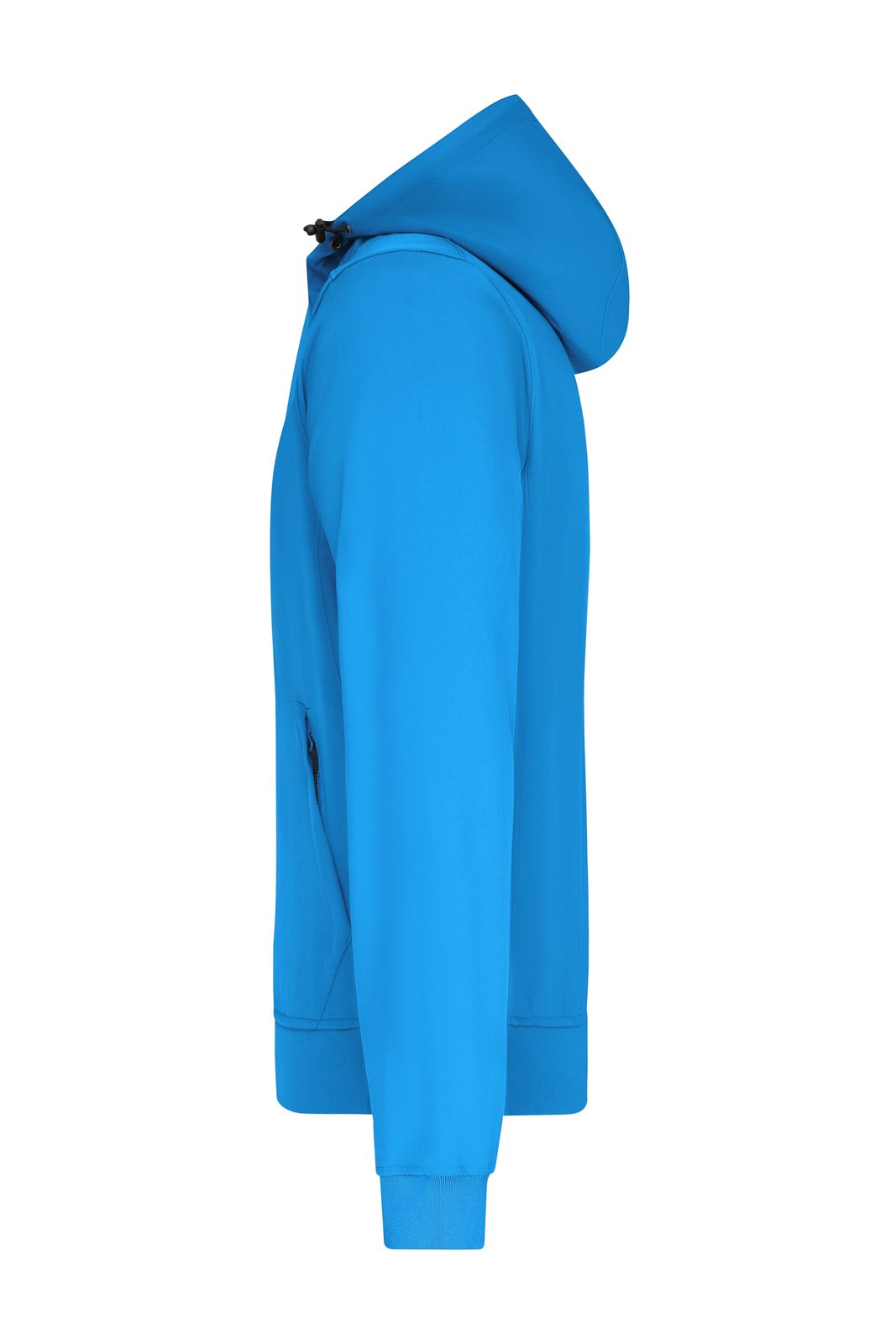 Jacke Herren Blau/Schwarz – Men's Hooded Softshell Jacket, Detailansicht
