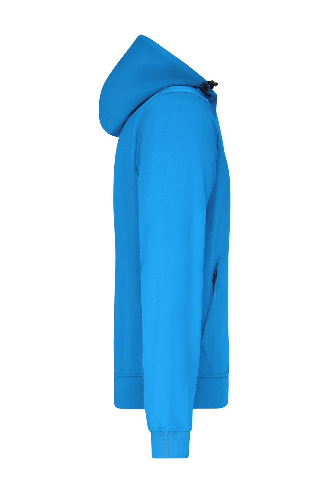 Jacke Herren Blau/Schwarz – Men's Hooded Softshell Jacket, Detailansicht