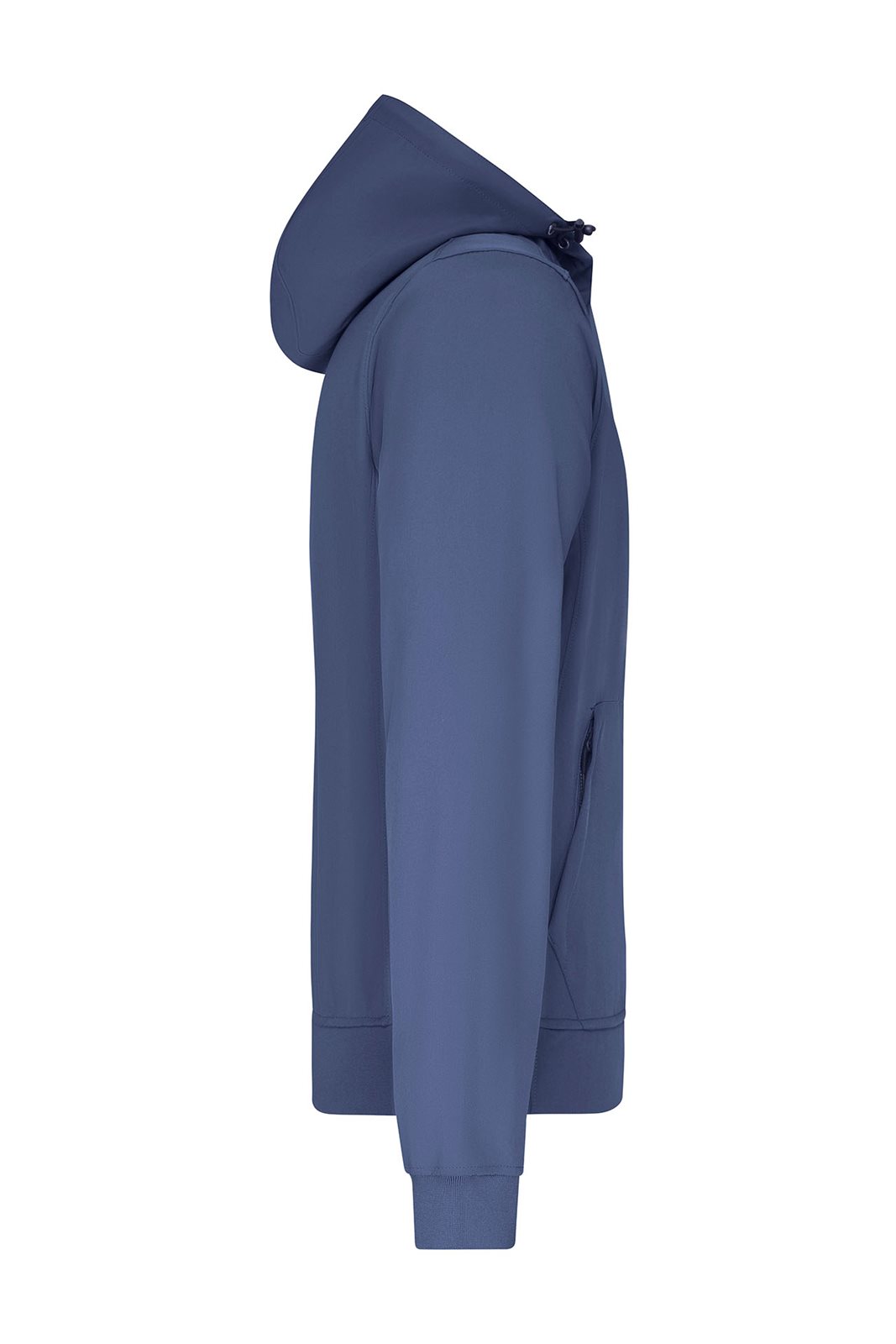 Jacke Herren Blau – Men's Hooded Softshell Jacket, Detailansicht