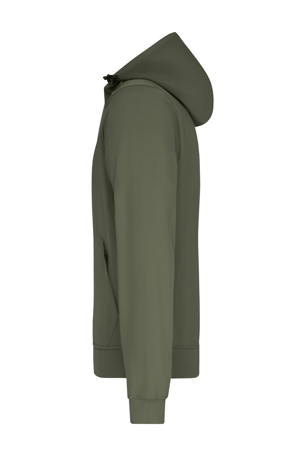Jacke Herren Grün/Oliv – Men's Hooded Softshell Jacket, Detailansicht