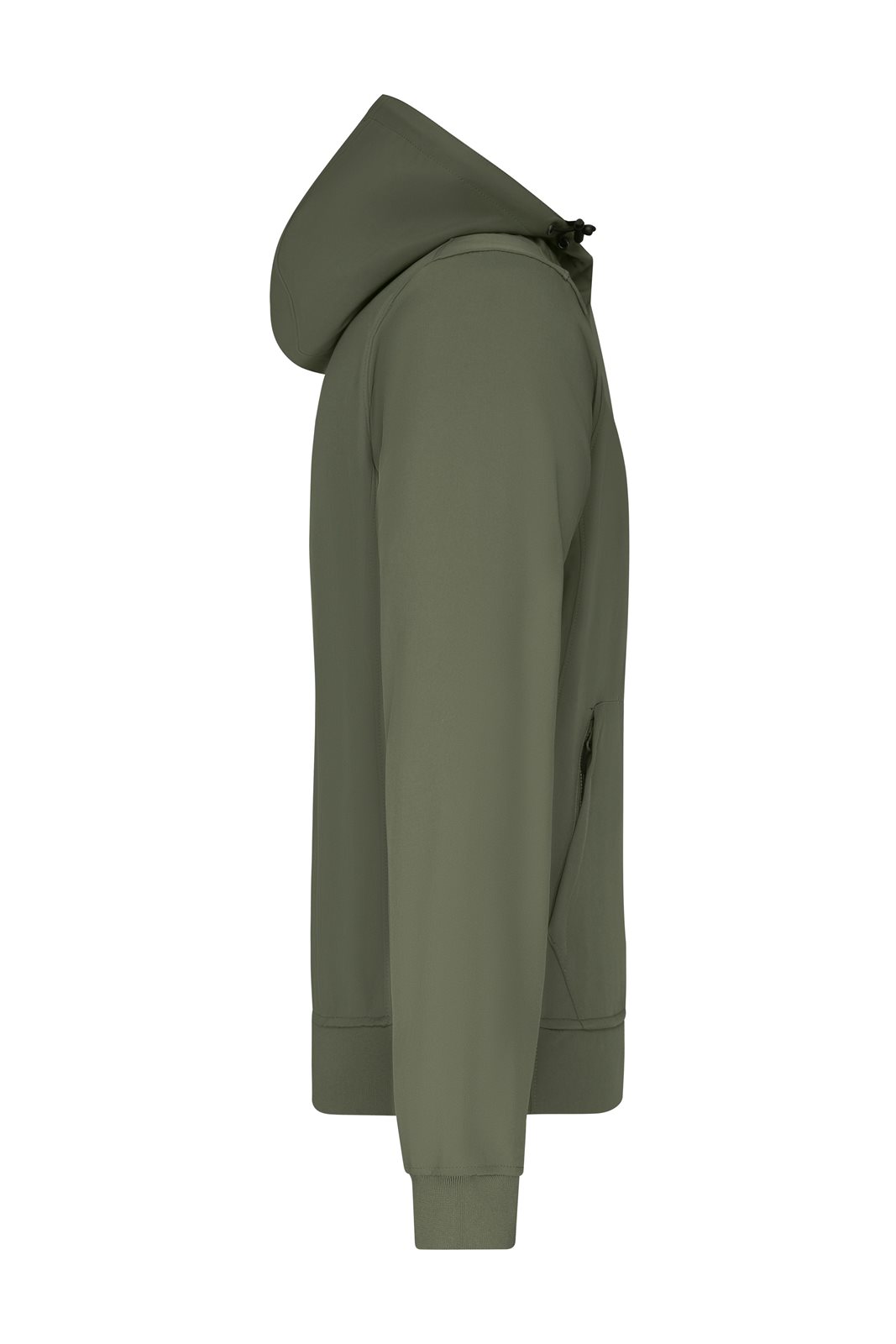 Jacke Herren Grün/Oliv – Men's Hooded Softshell Jacket, Detailansicht