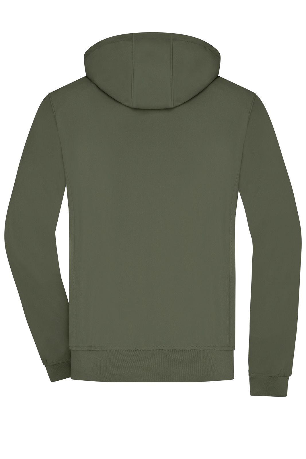 Jacke Herren Grün/Oliv – Men's Hooded Softshell Jacket, Detailansicht